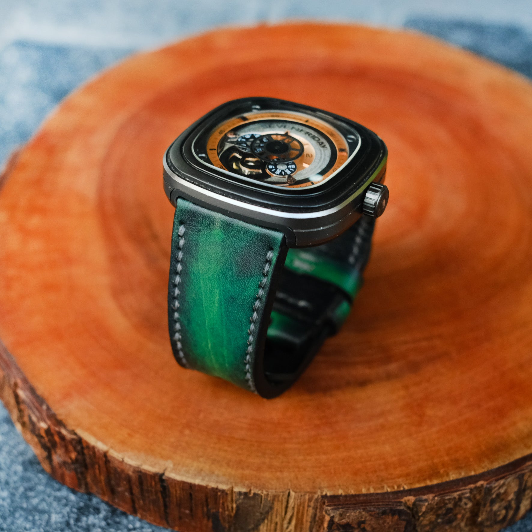 SevenFriday Green Leather Straps – ruslieco