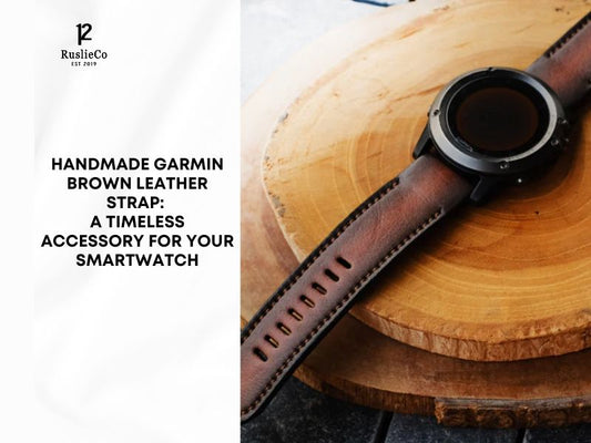 Handmade Garmin Brown Leather Strap: A Timeless Accessory for Your Smartwatch
