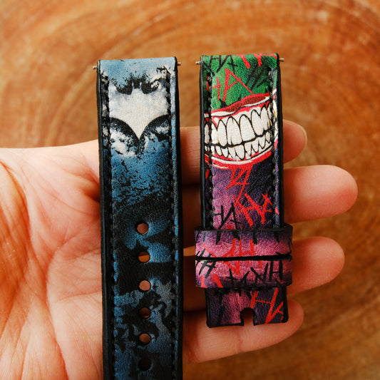 Garmin Custom Batman x Joker Leather Strap