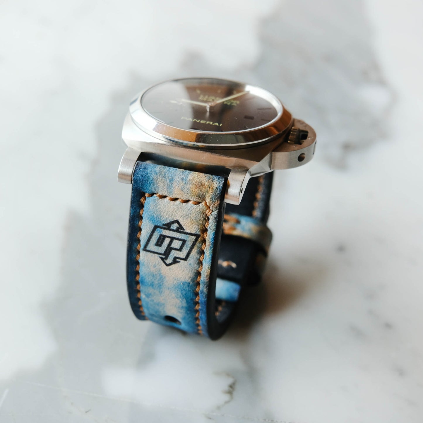 Panerai Vintage Leather Straps  Panerai WatchBand For Officine Panerai Luminor Marina Radiomir PAM 22mm 24mm 26mm Band Handmade Leather Strap (Copy)