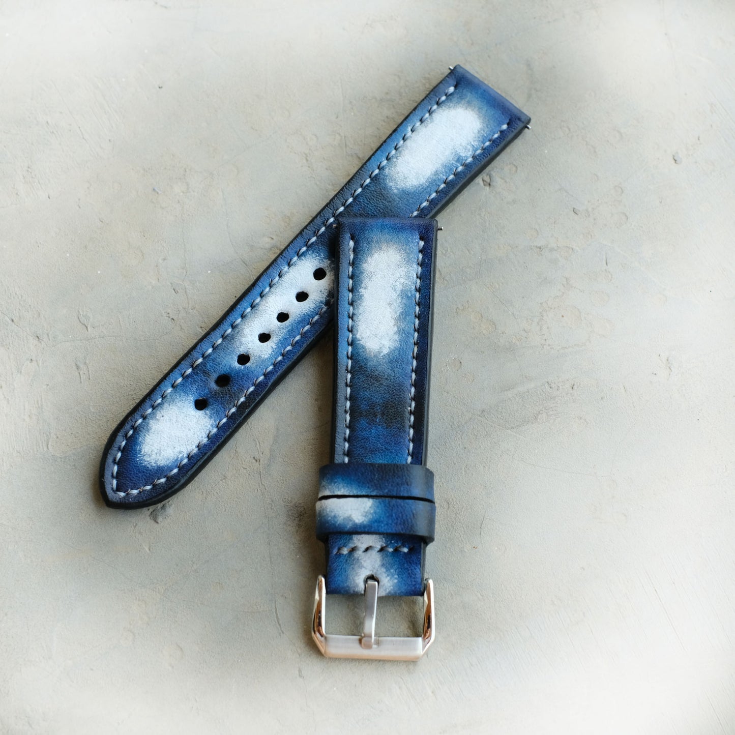 Omega Blue Jeans Style Leather Straps