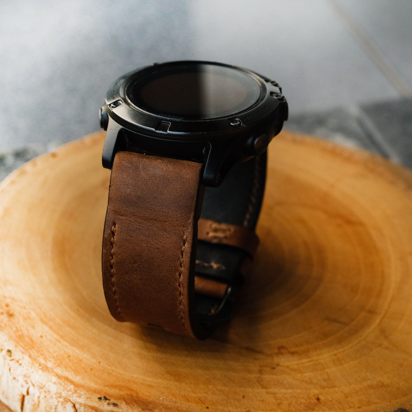 Crazy Horse Cowhide Chestnut Leather Strap