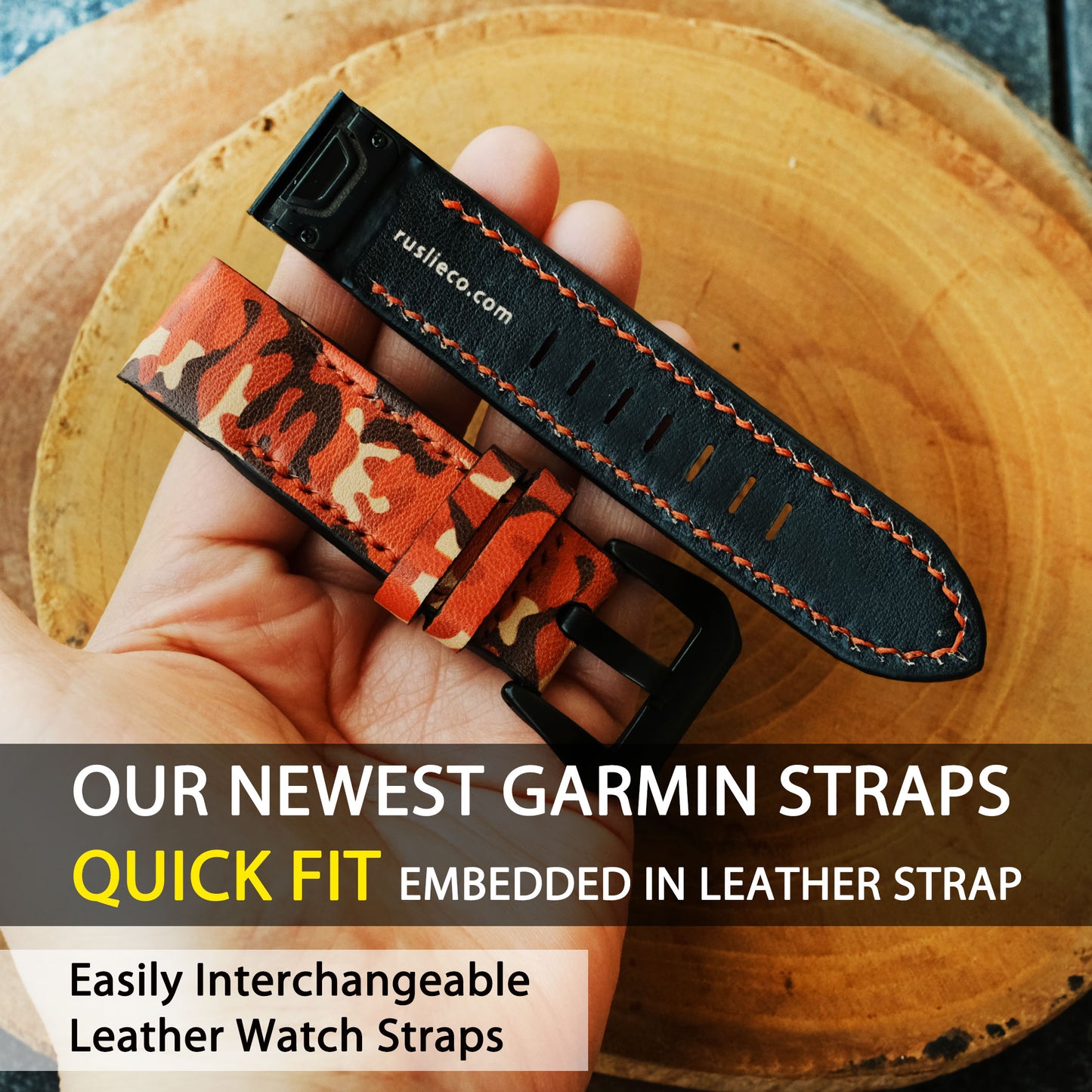 Garmin Camo Orange Strap