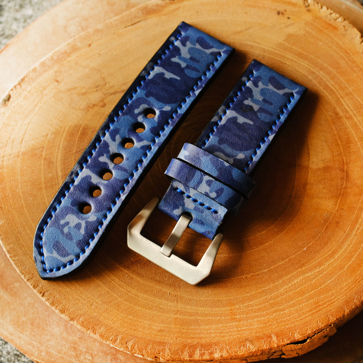 Blue Camo Panerai Watch Straps
