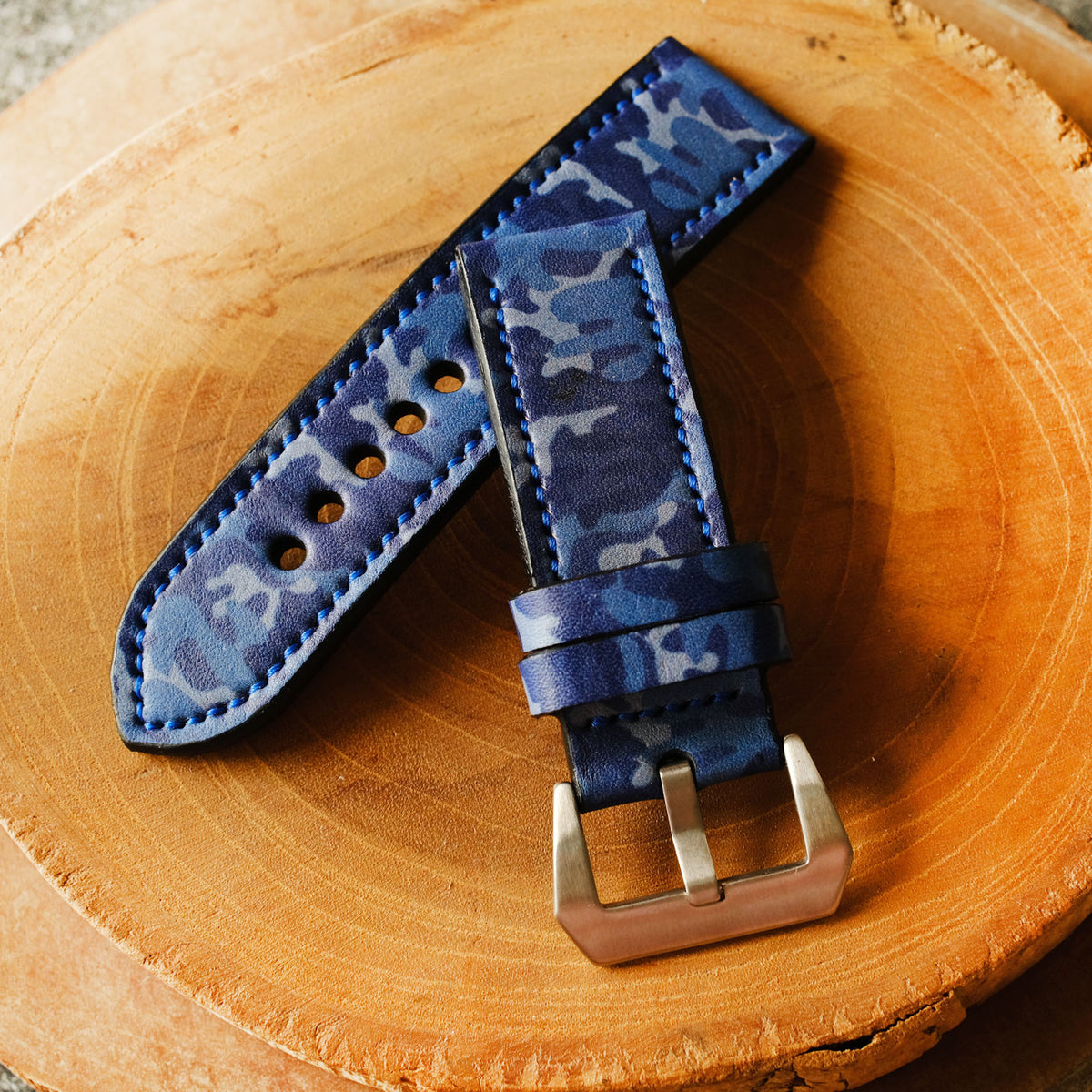 Blue Camo Panerai Watch Straps