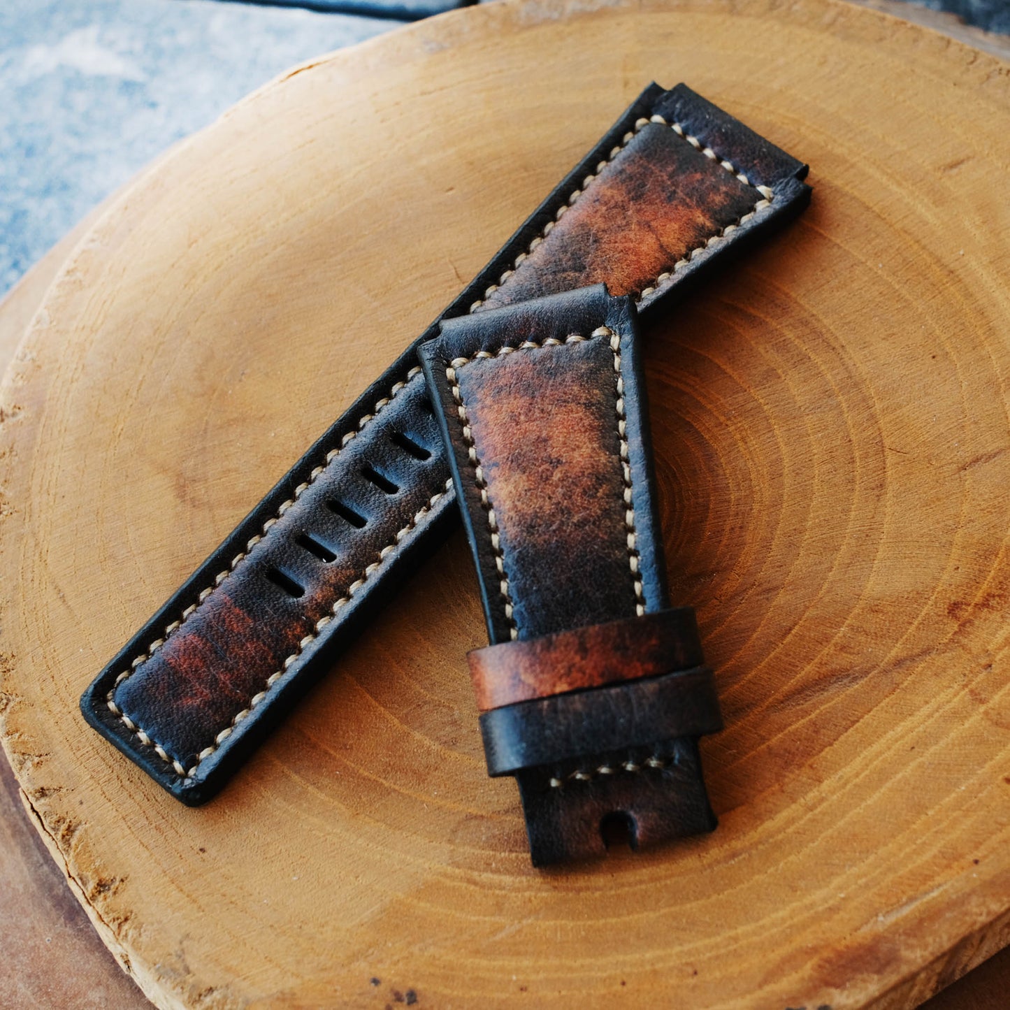 Bell & Ross Vintage Choco Handmade Leather Straps for BR 01 BR 03 br 02 BR S br -X1