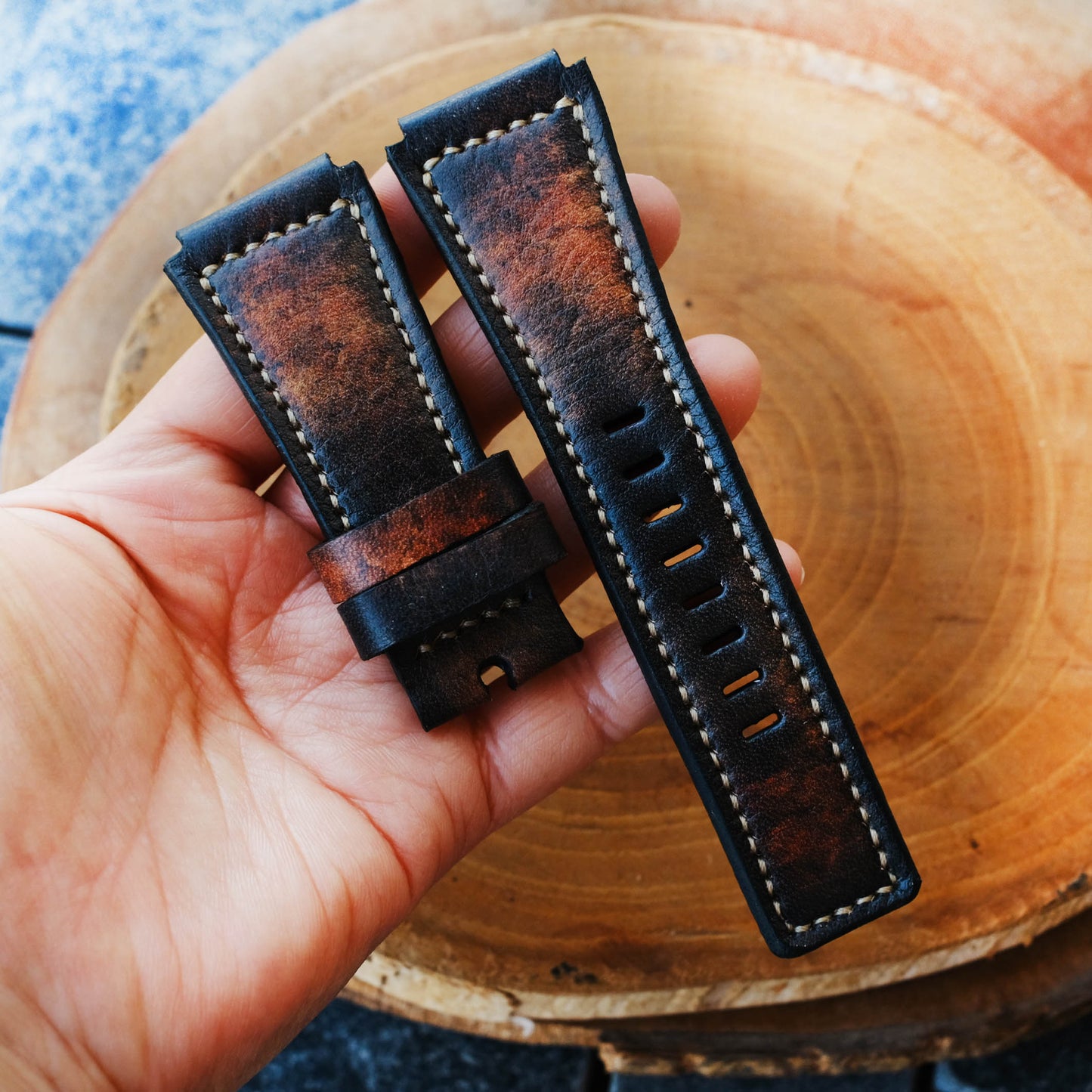 Bell & Ross Vintage Choco Handmade Leather Straps for BR 01 BR 03 br 02 BR S br -X1