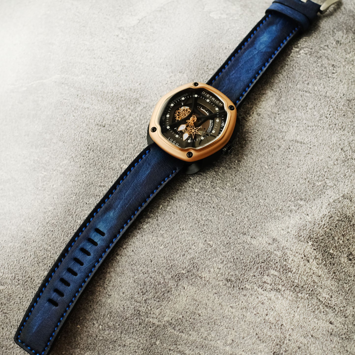 Dietrich Watch Strap Blue Handmade Leather Strap