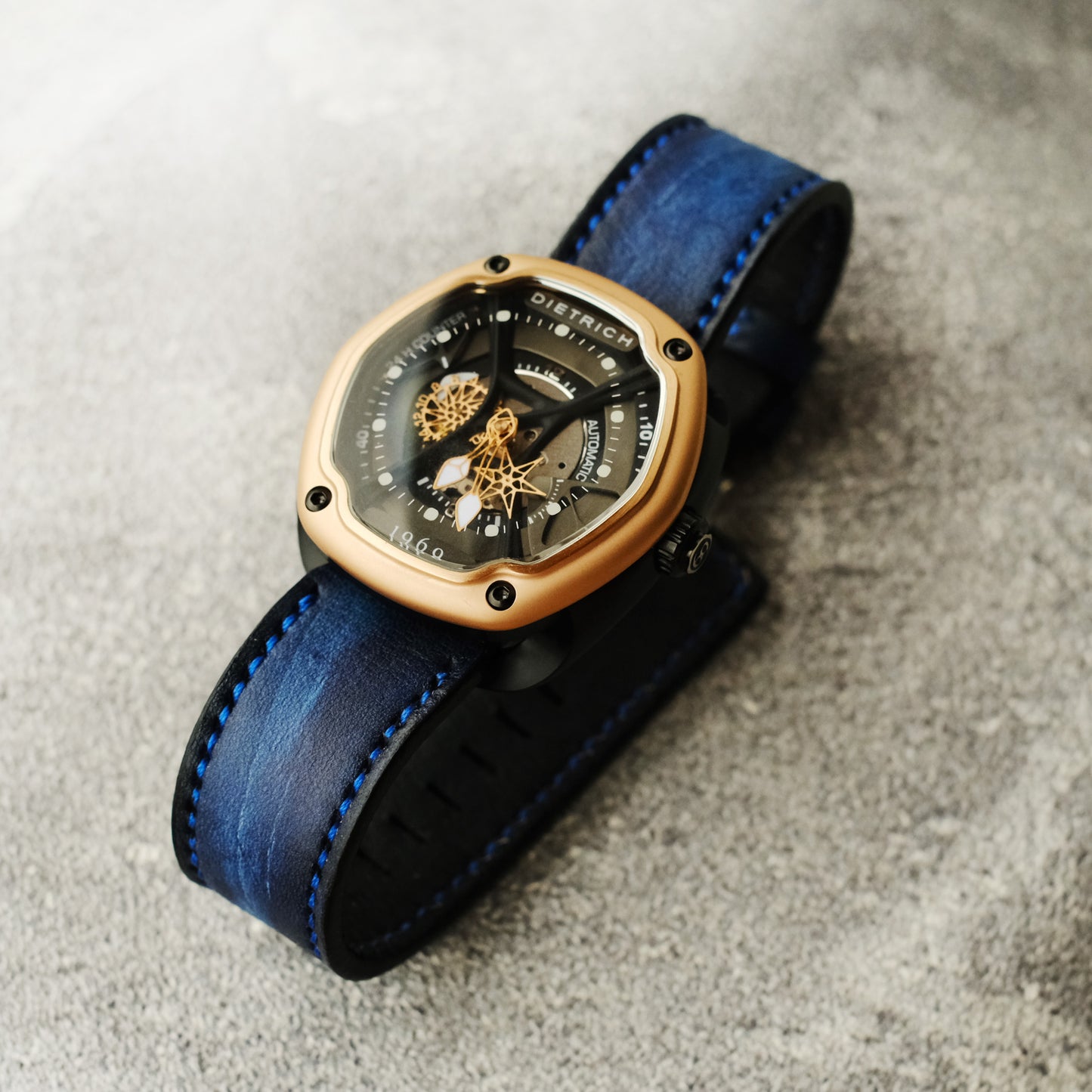 Dietrich Watch Strap Blue Handmade Leather Strap