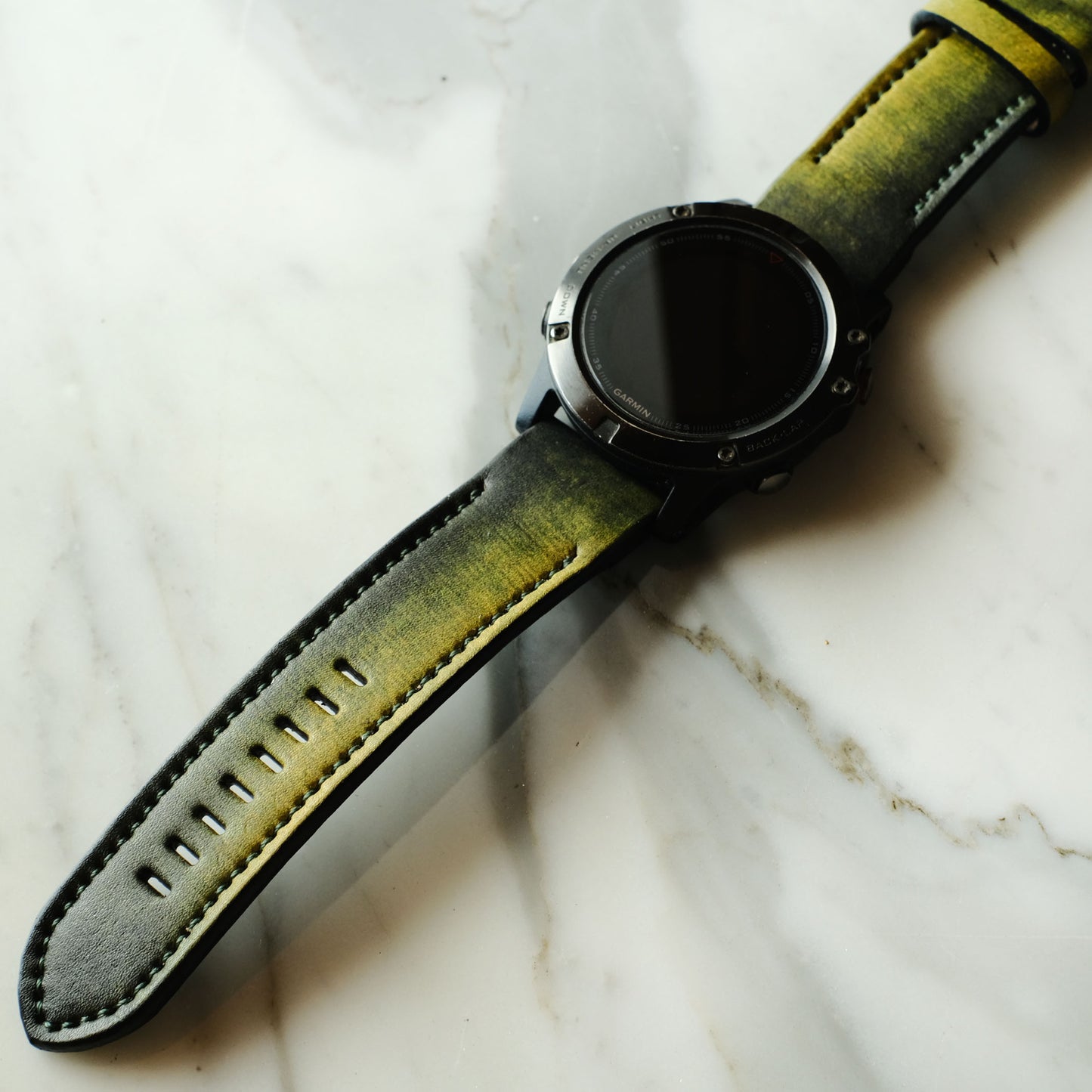 Garmin Green Leather Watch Strap