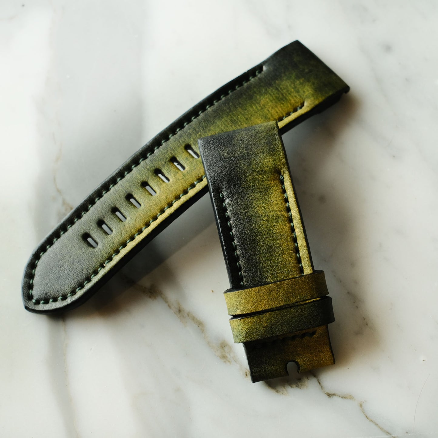 Garmin Green Leather Watch Strap