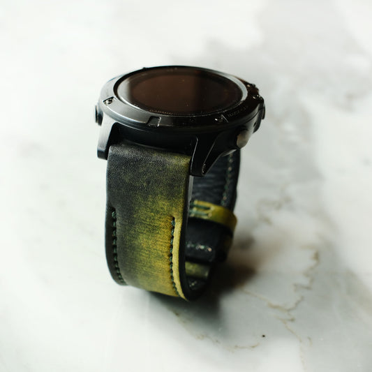 Garmin Green Leather Watch Strap