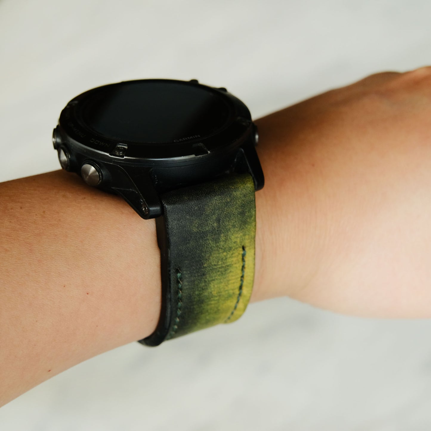 Garmin Green Leather Watch Strap
