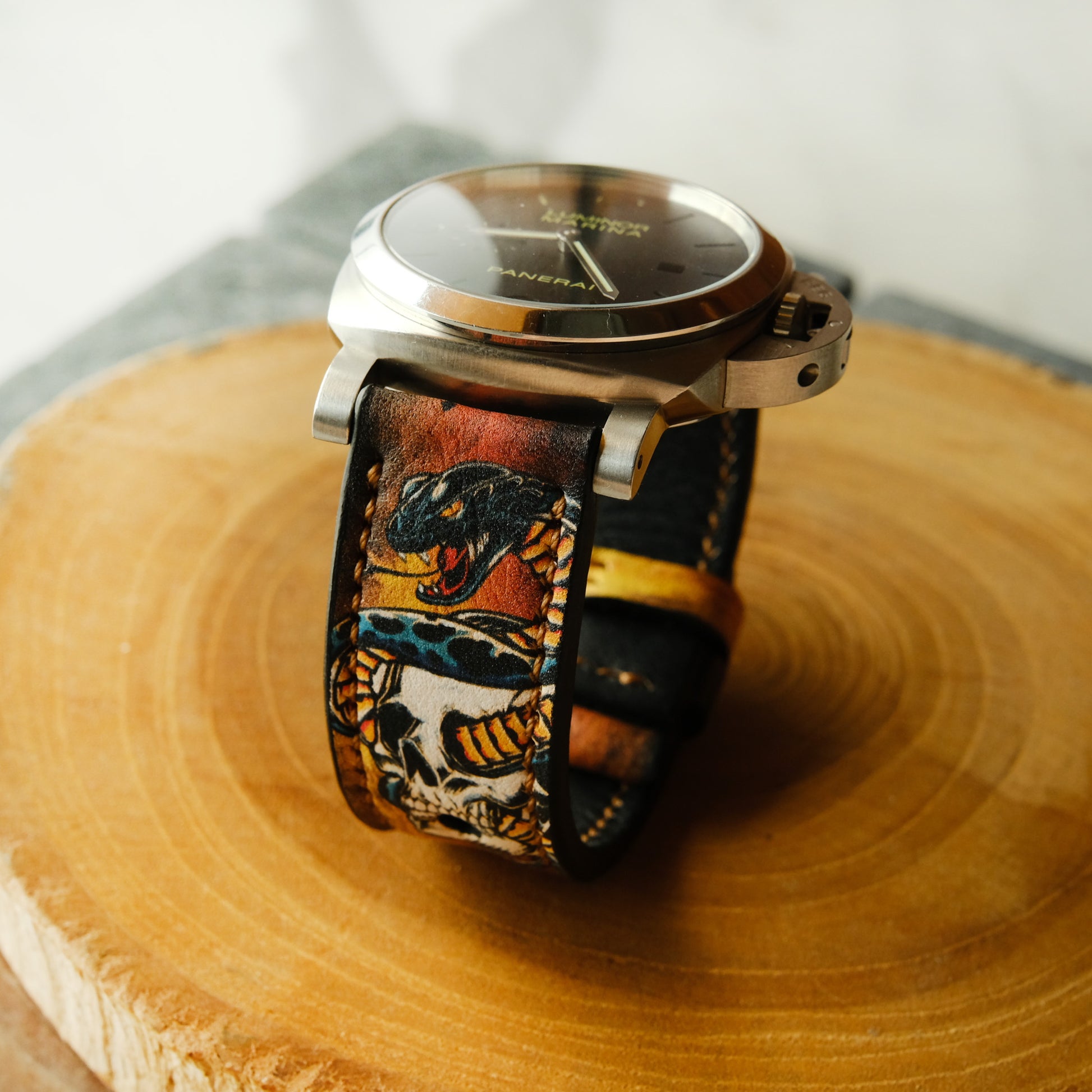 Snake Skull Watch Strap For Panerai Watch - Main Image