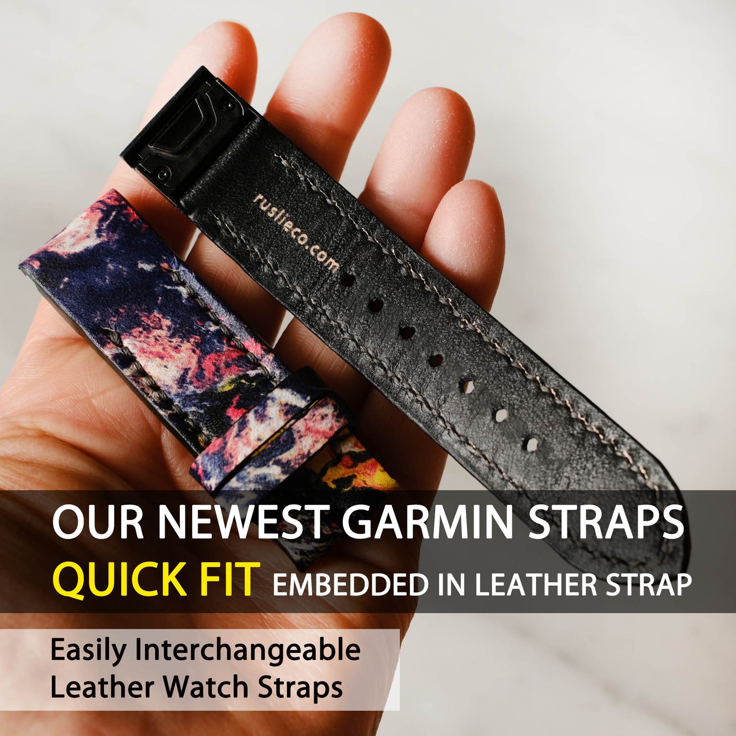 Garmin Resin Design Leather Replacement Strap