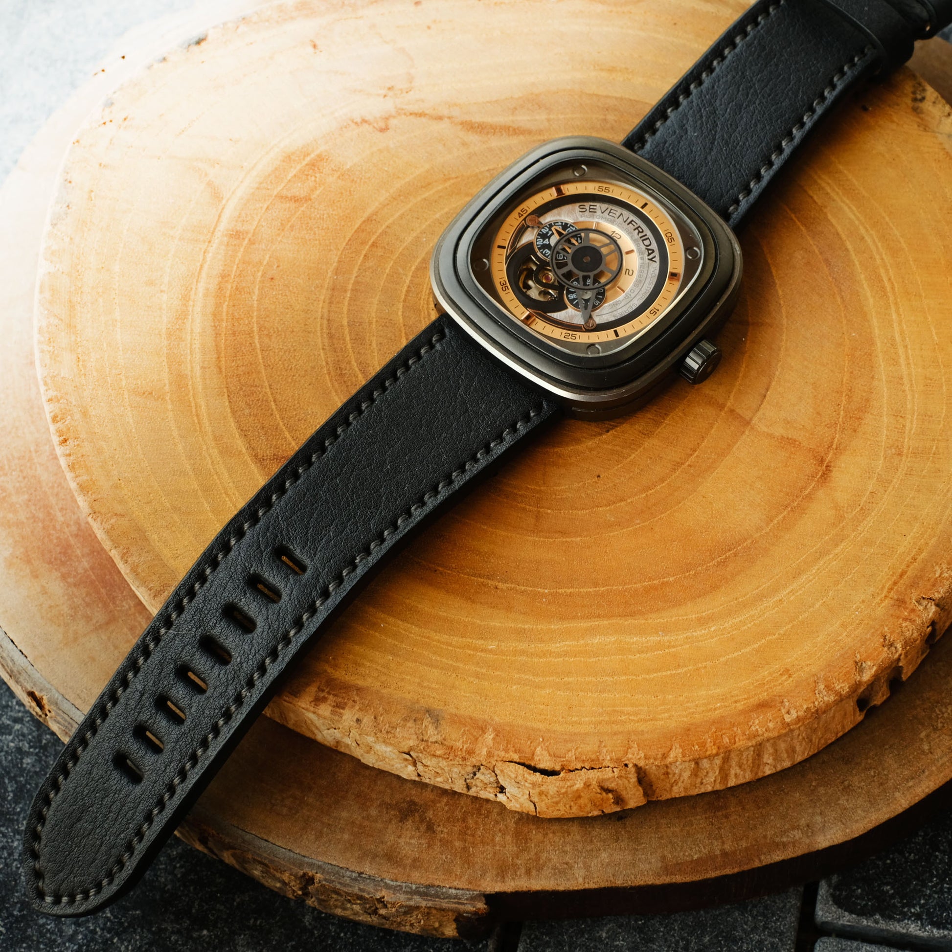 SevenFriday Black Leather Straps - Main Image