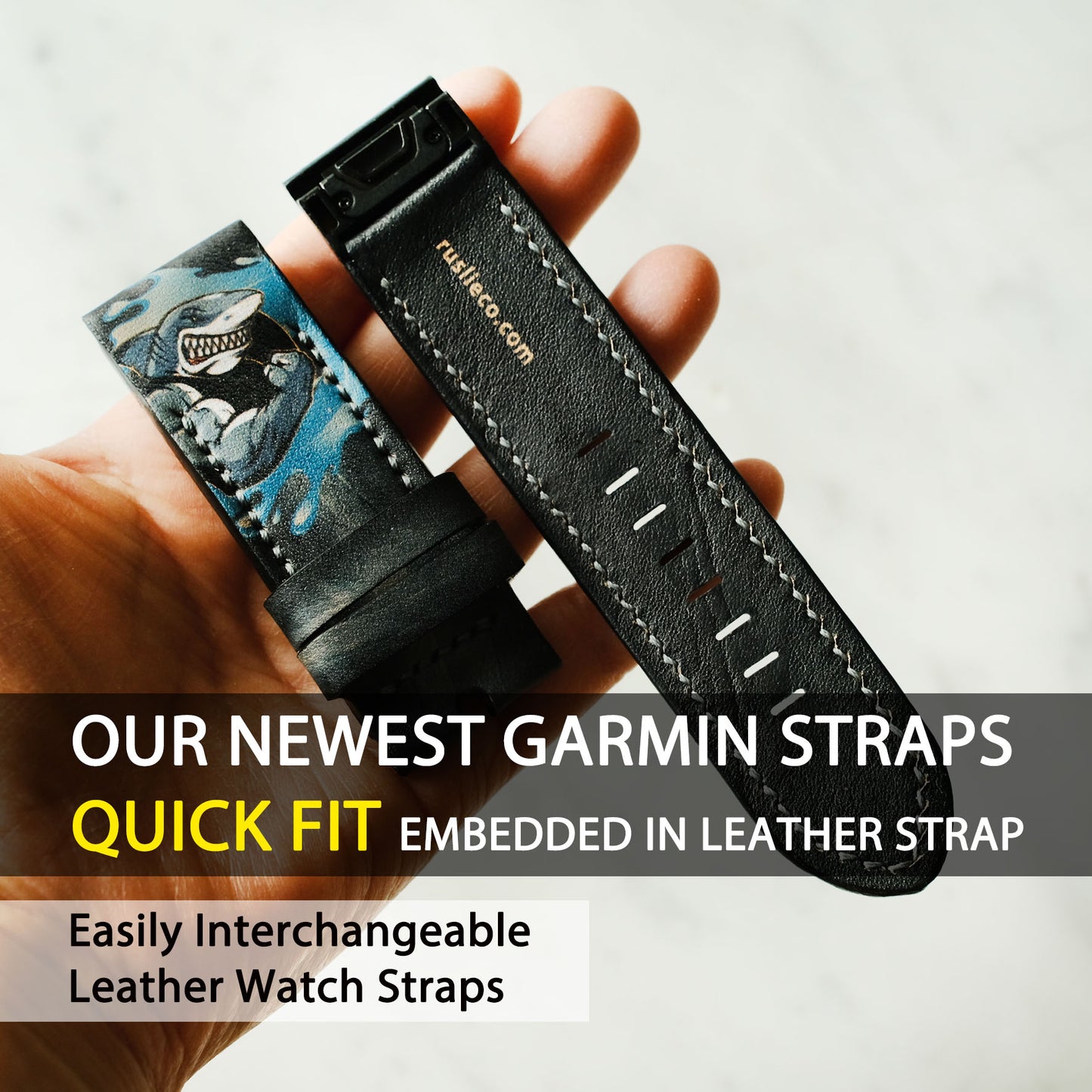 Garmin Strap Custom Shark Design Strap - ruslieco