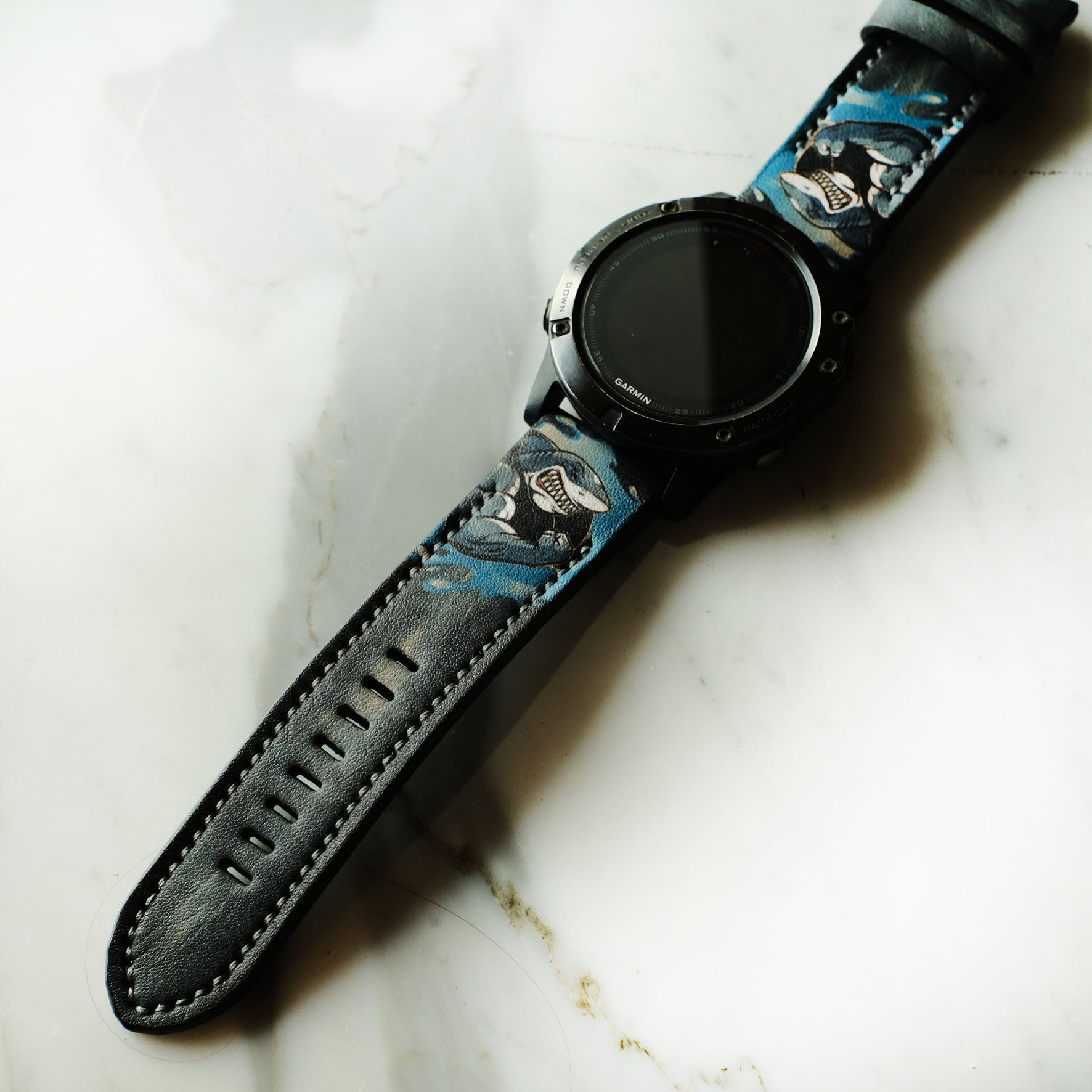 Garmin Strap Custom Shark Design Strap - ruslieco