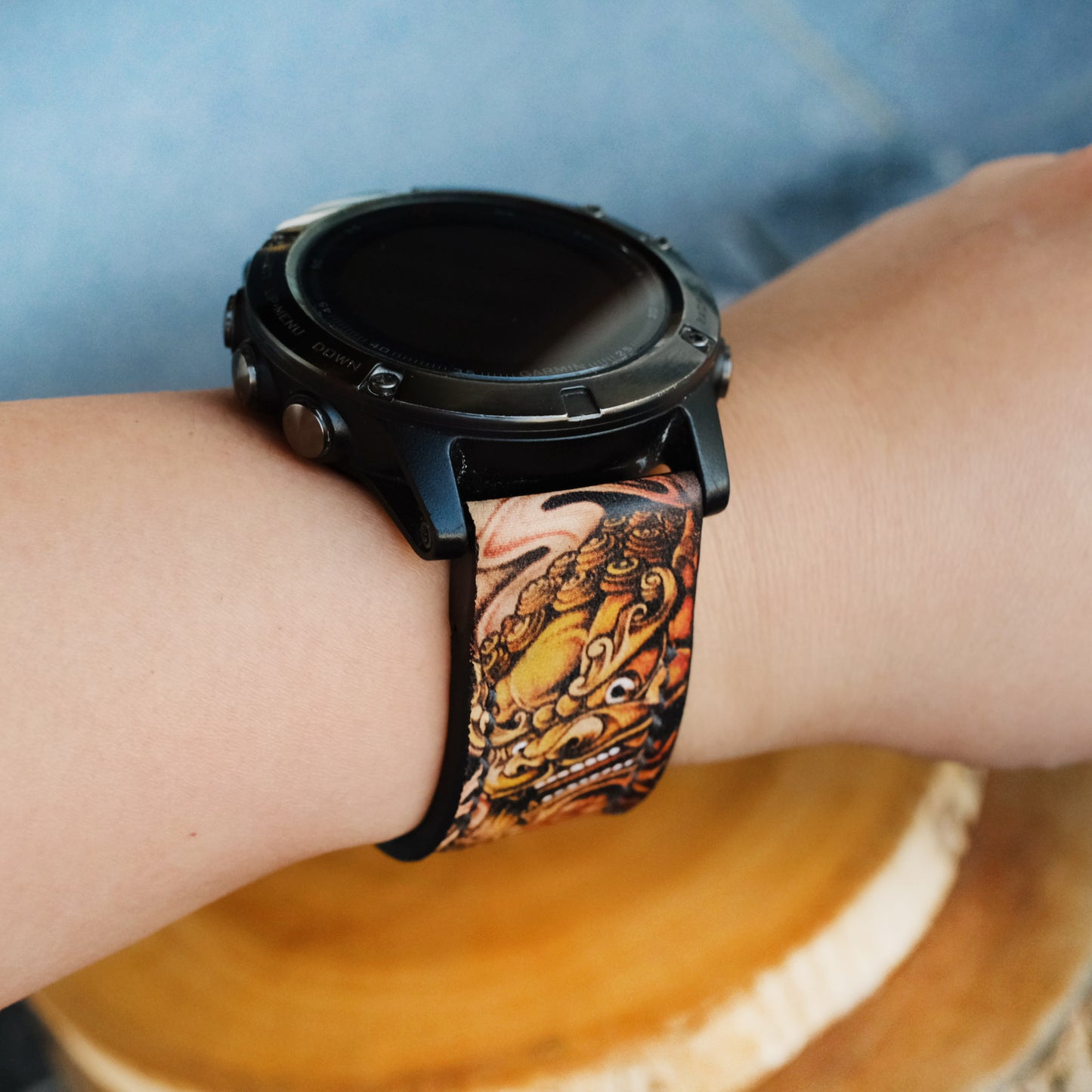 Garmin Custom Design Handmade Leather Strap