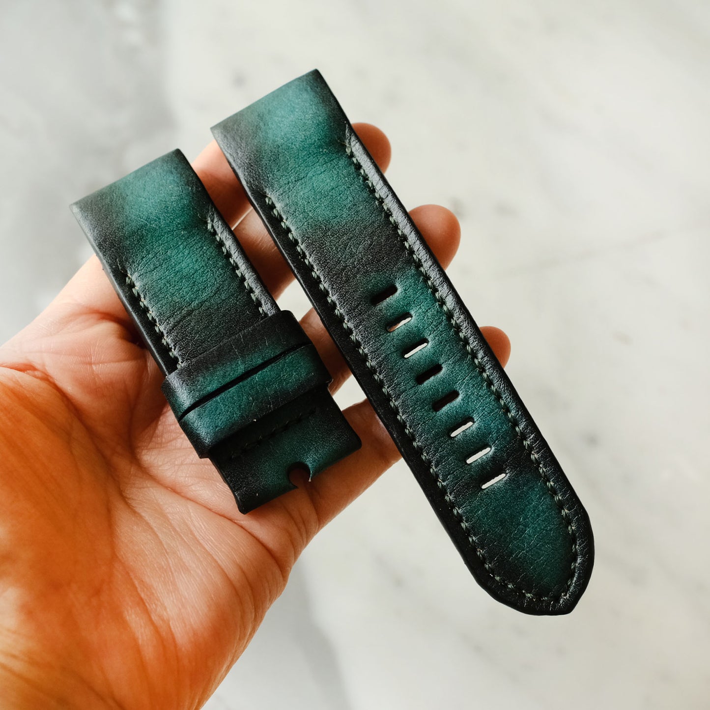Garmin Teal Leather  Replacement Strap