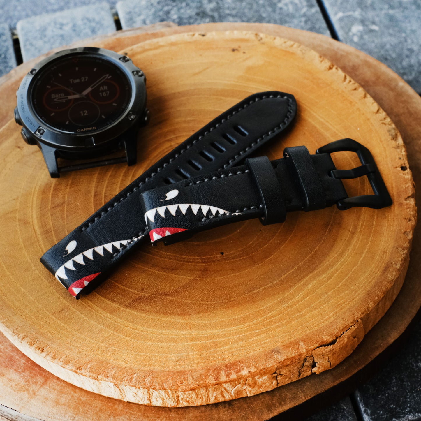 Garmin Custom Warhawk Leather Strap