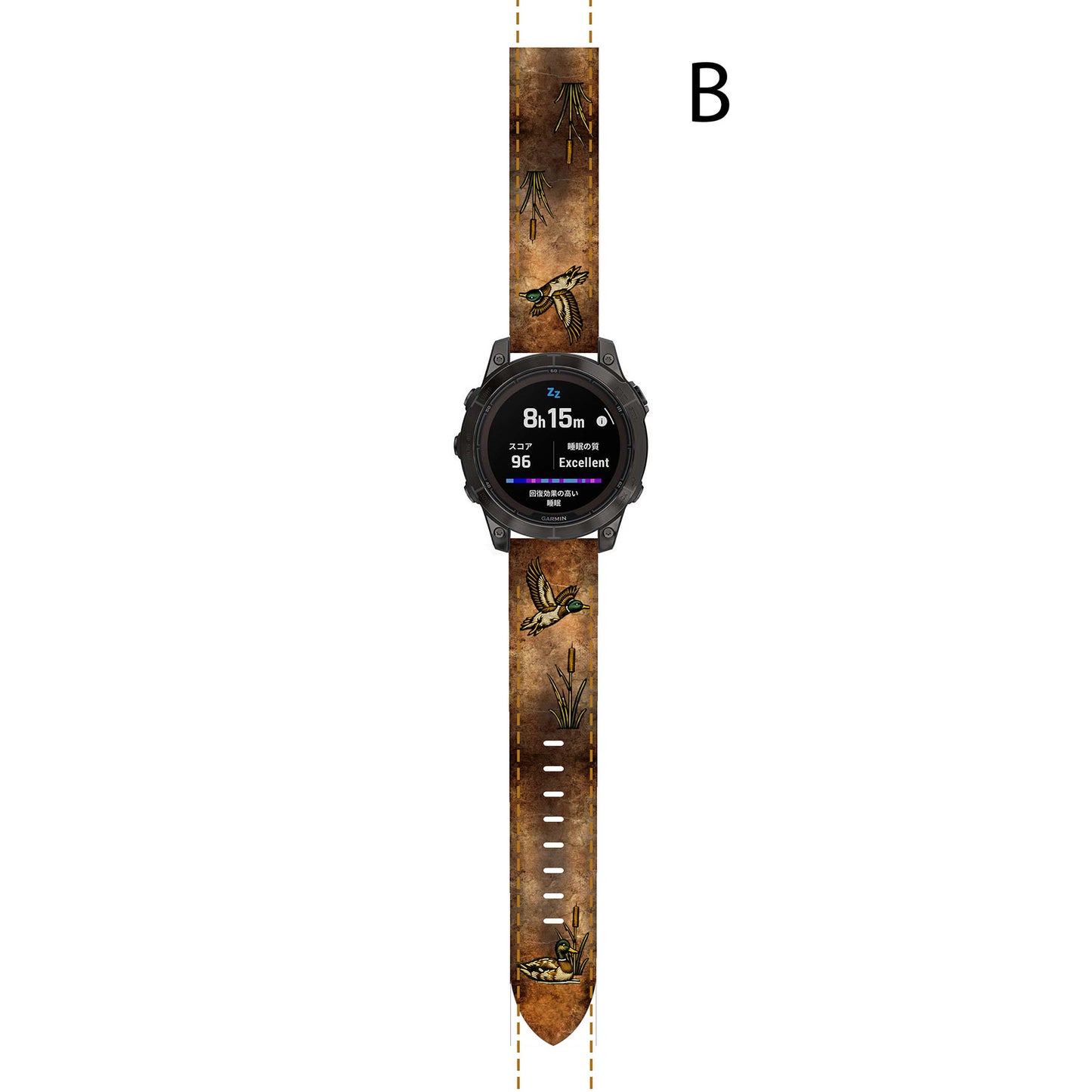 Custom Garmin Leather Strap for Alex