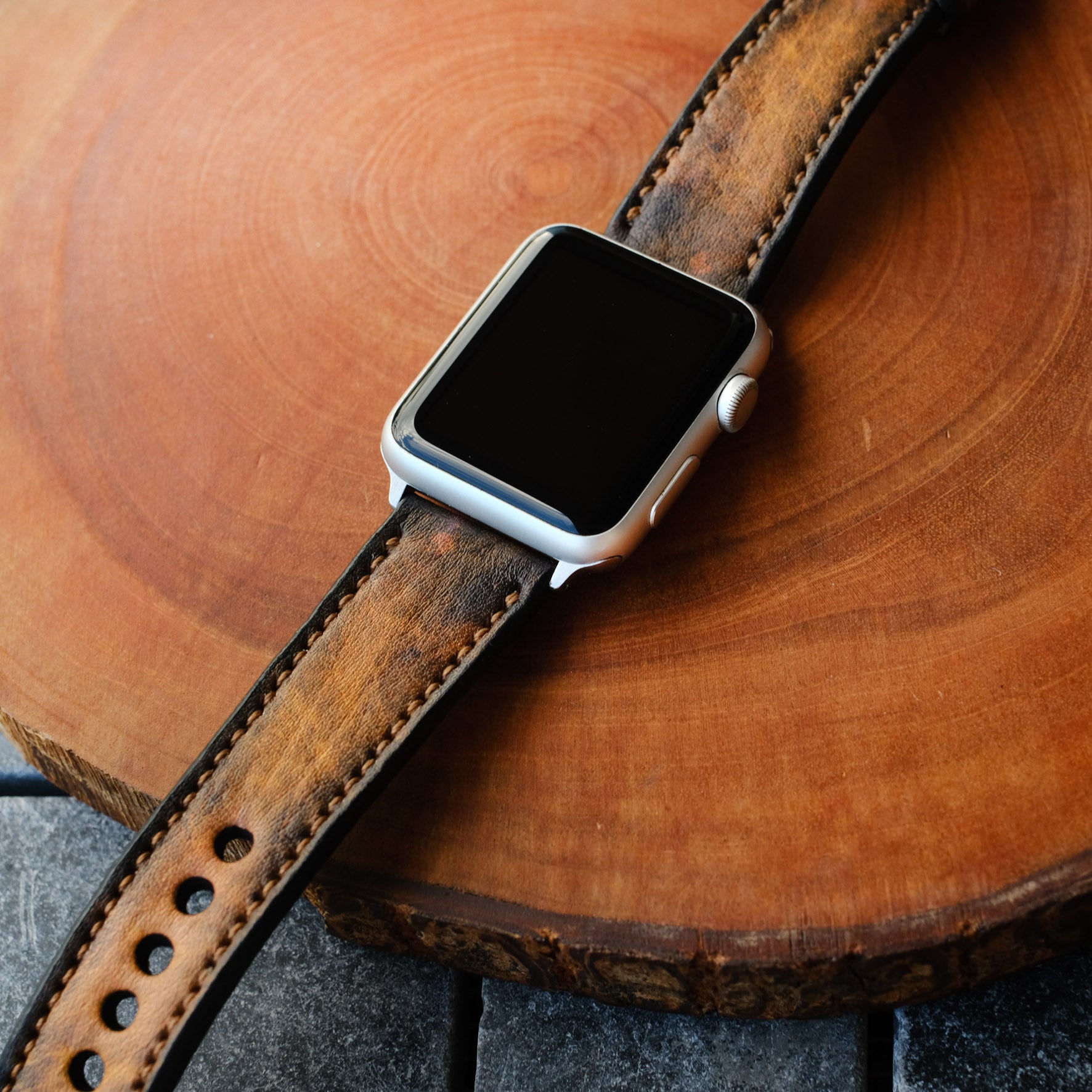 Vintage Leather Strap For Apple Watch All Series - ruslieco