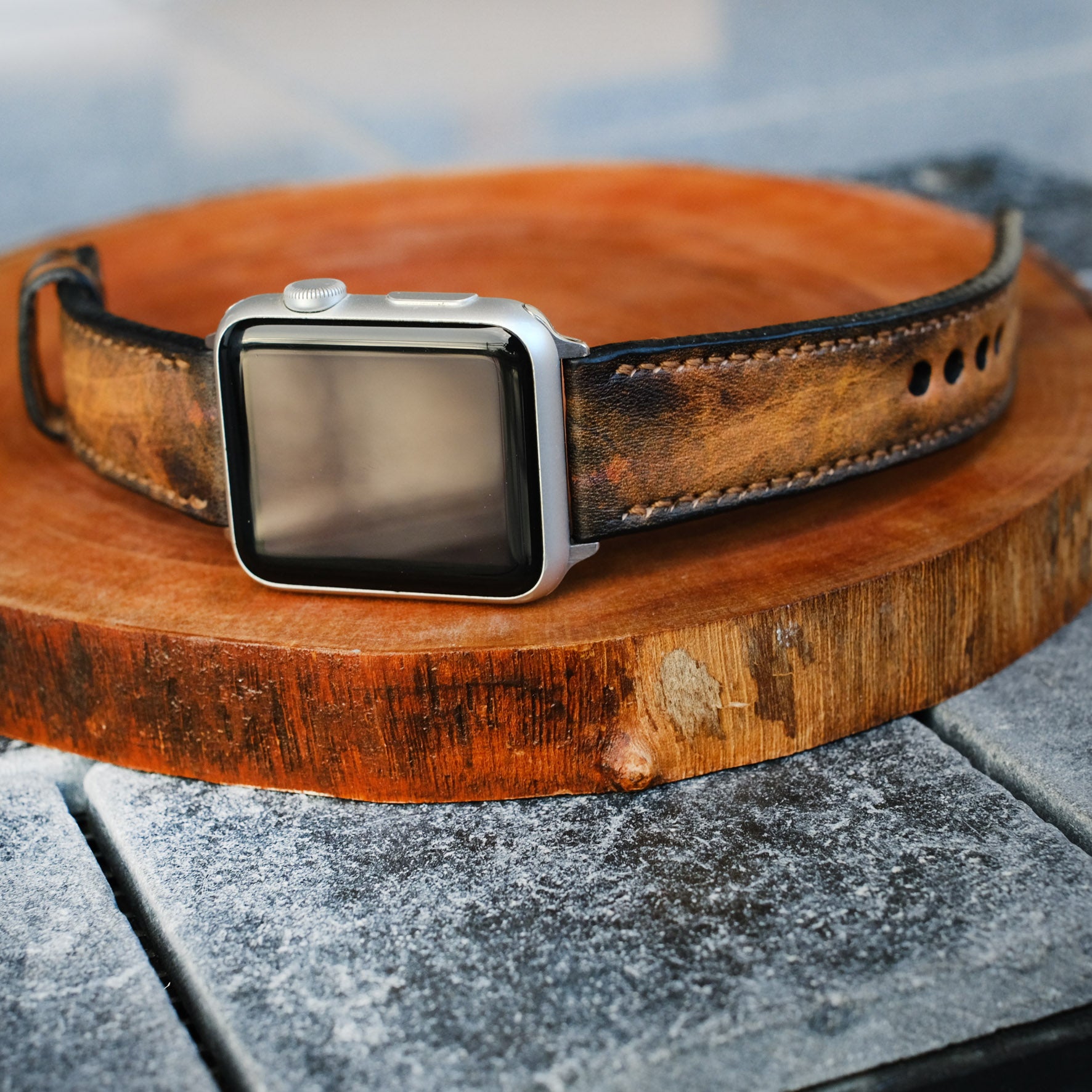 Vintage Leather Strap For Apple Watch All Series - ruslieco