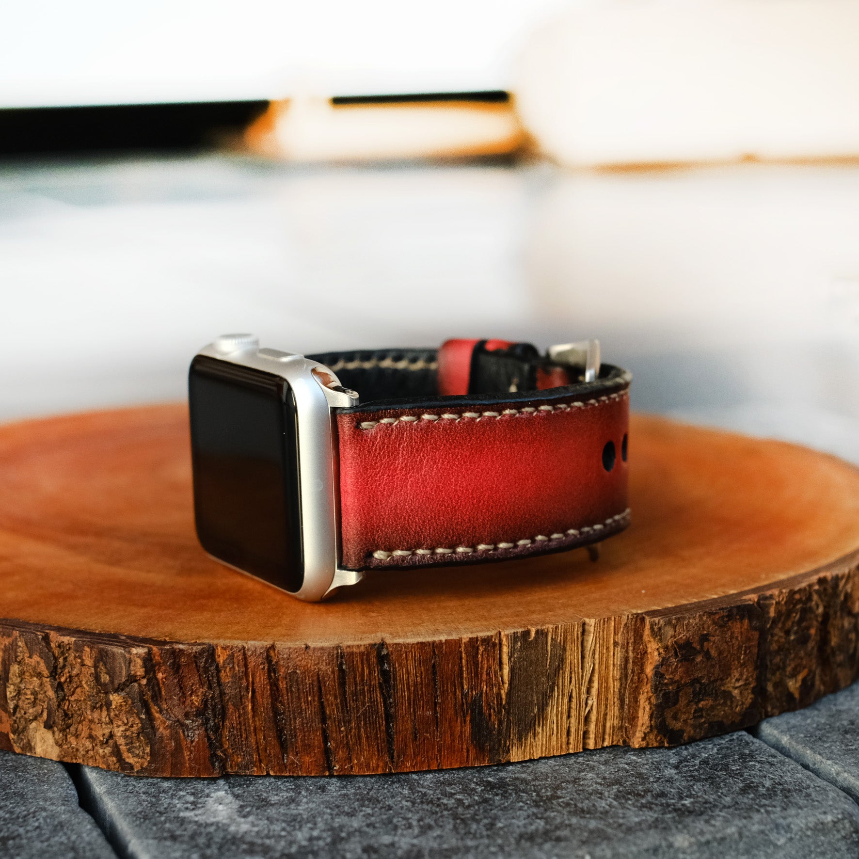 Deep Red Watch Band