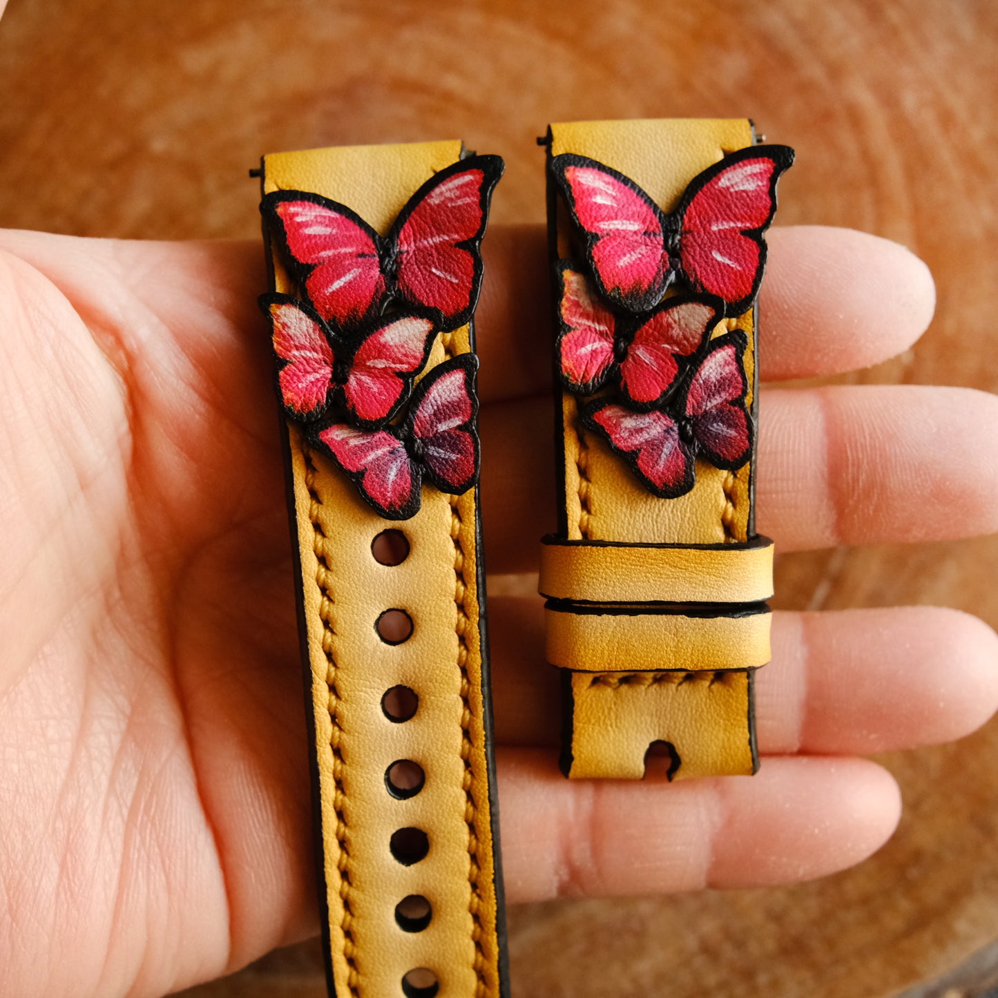 butterfy leather strap