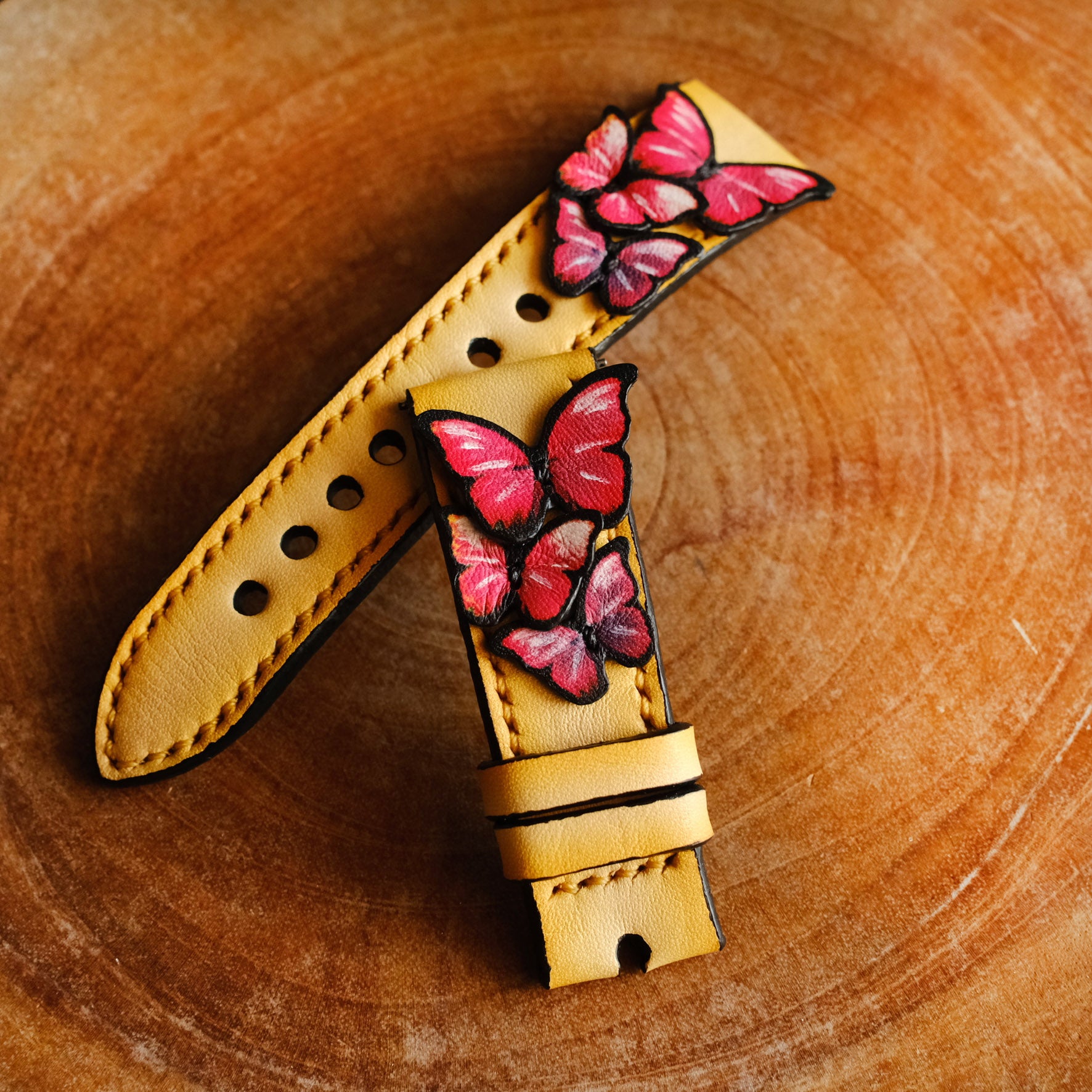 Pink Butterfly Apple Watch Strap For Ladies - ruslieco