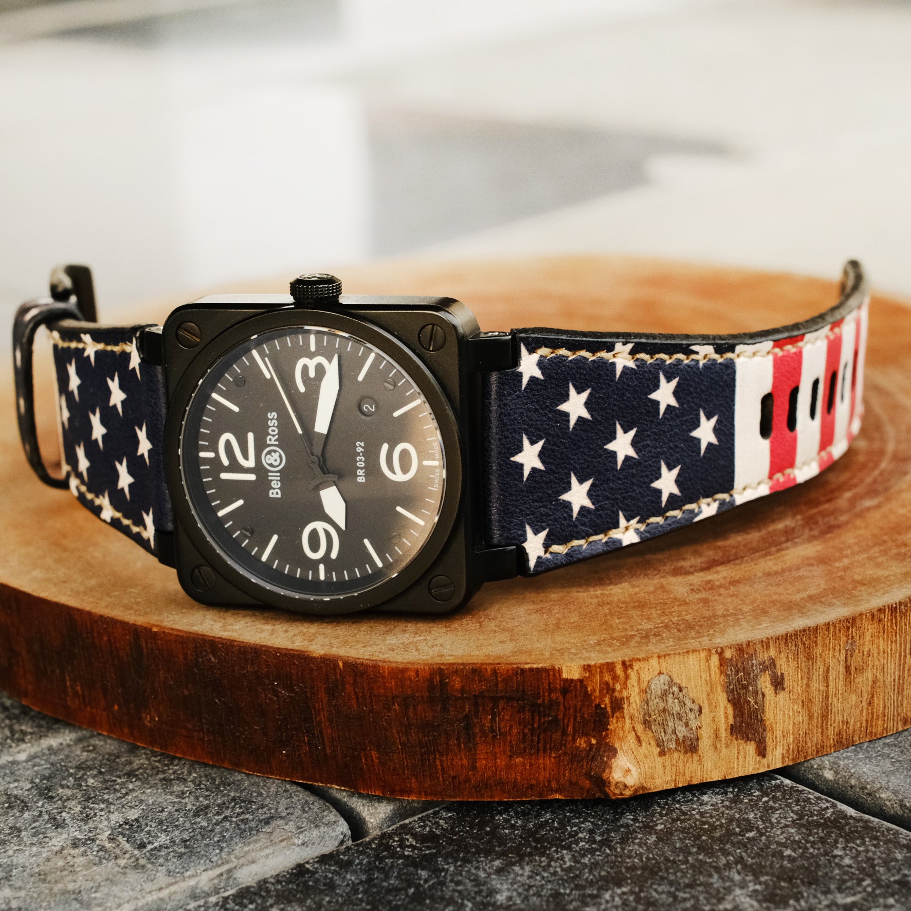 Bell Ross Custom Replacement Straps USA Flag - ruslieco