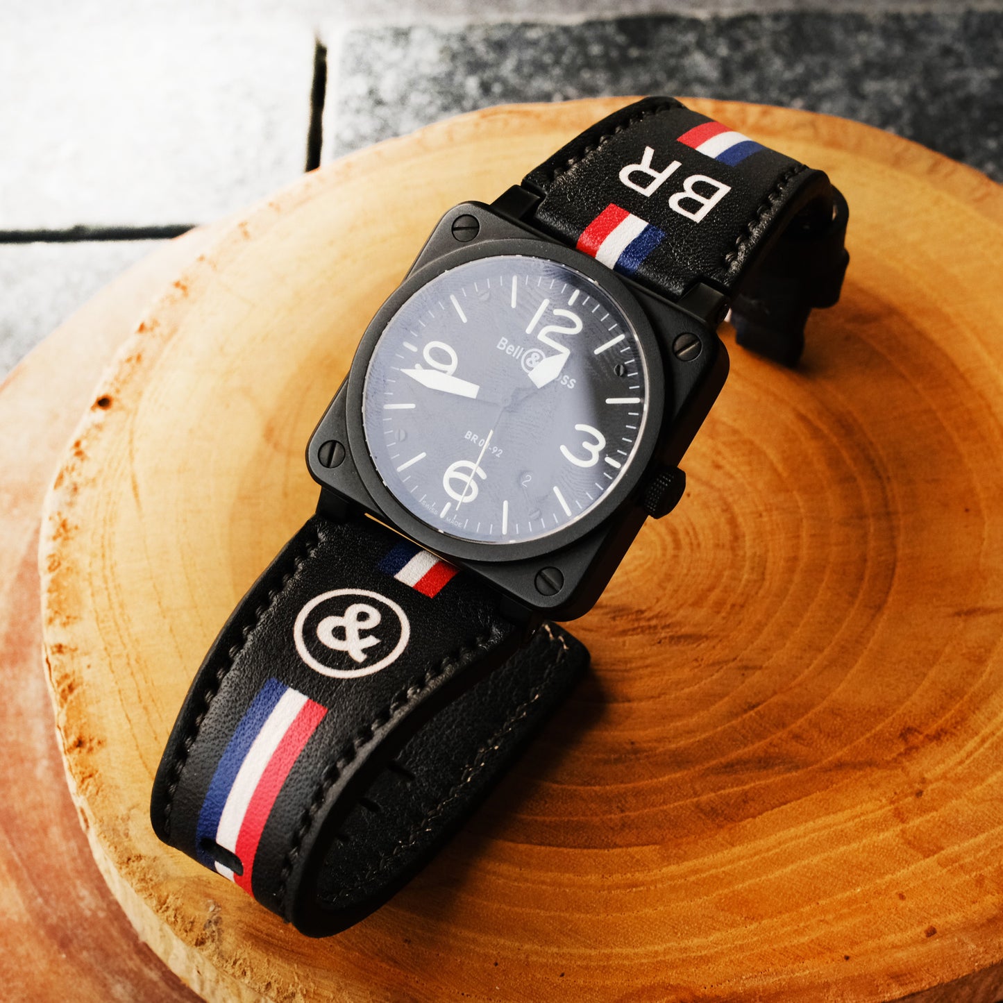 Bell & Ross France Flag Leather Straps By RuslieCo - ruslieco