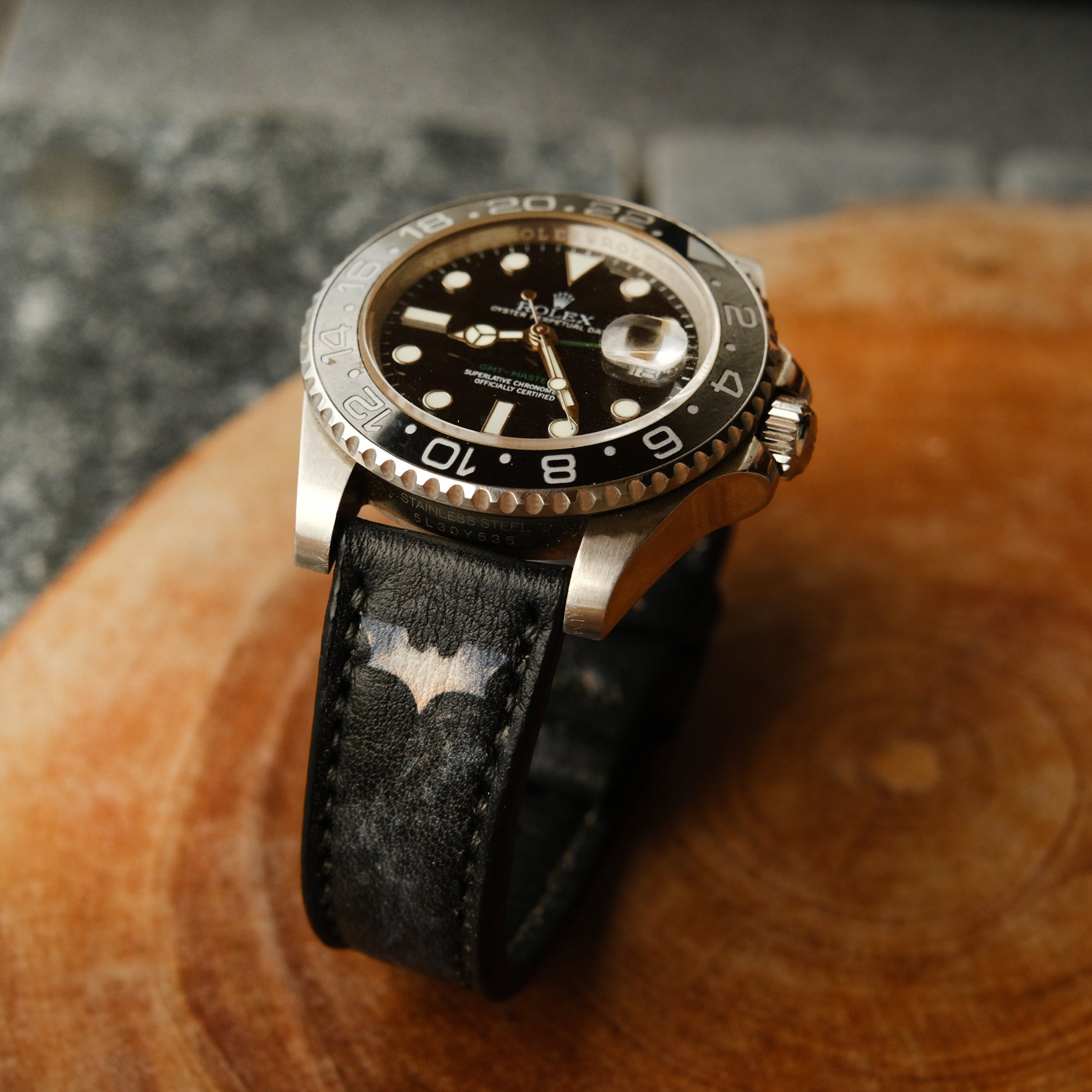 Rolex Custom Batman Leather Straps ruslieco