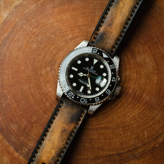 rolex brown leather strap