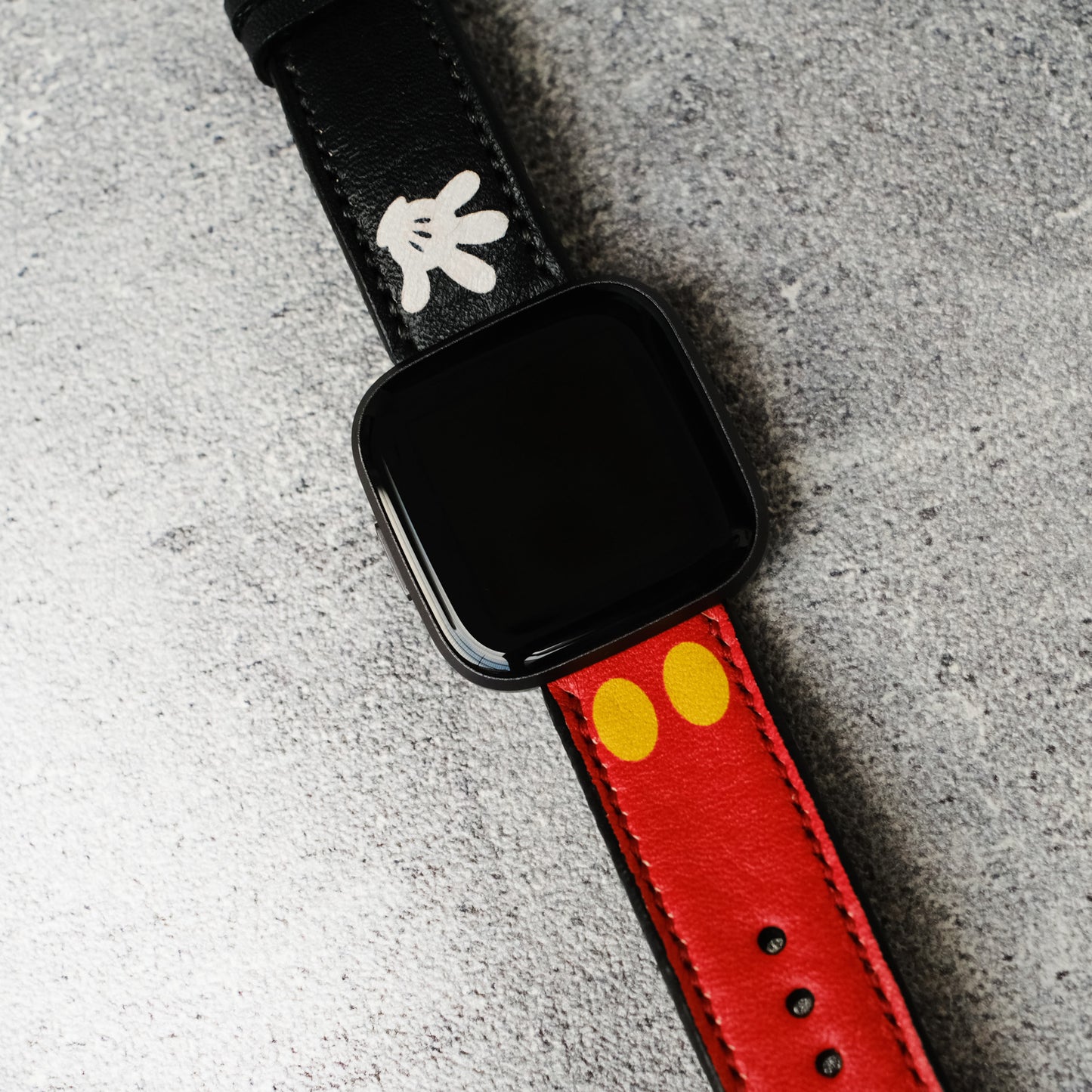 mickey watch strap on fitbit watch