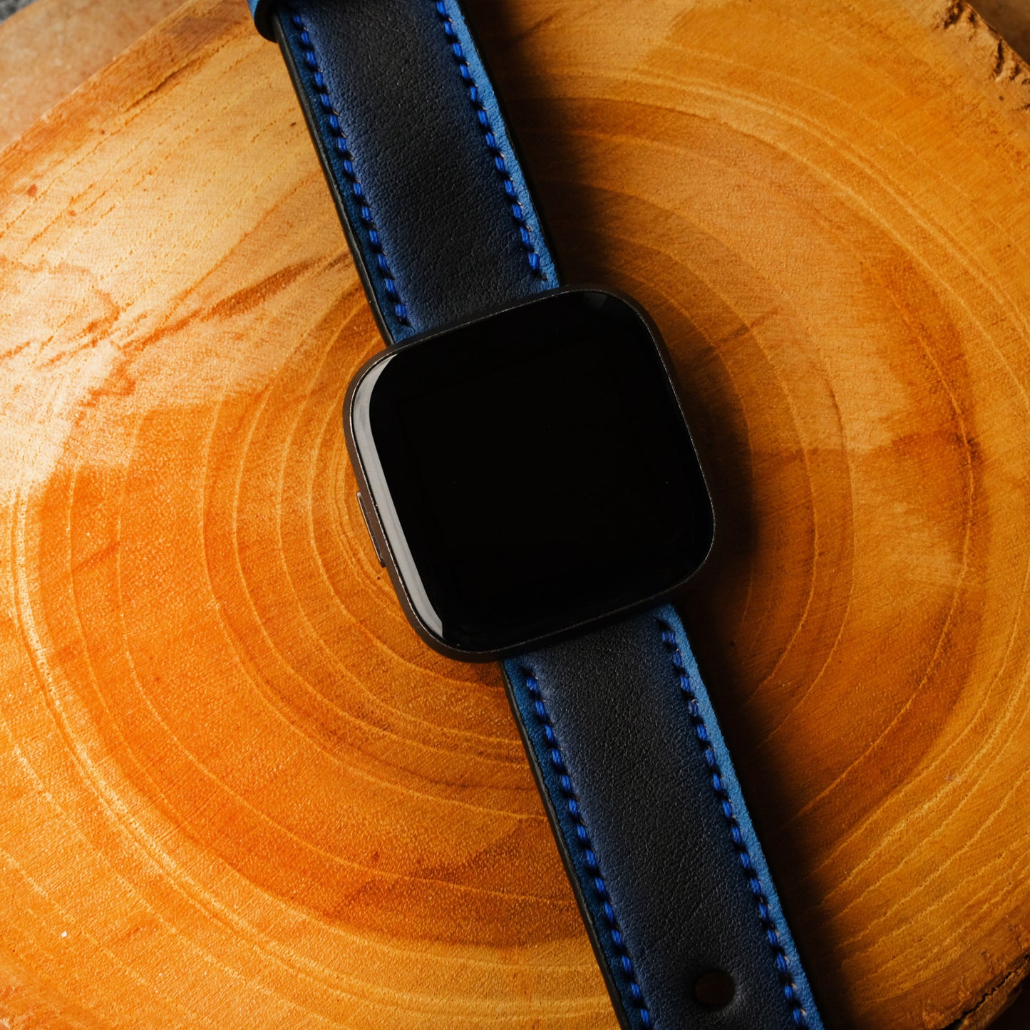 neon blue leather strap