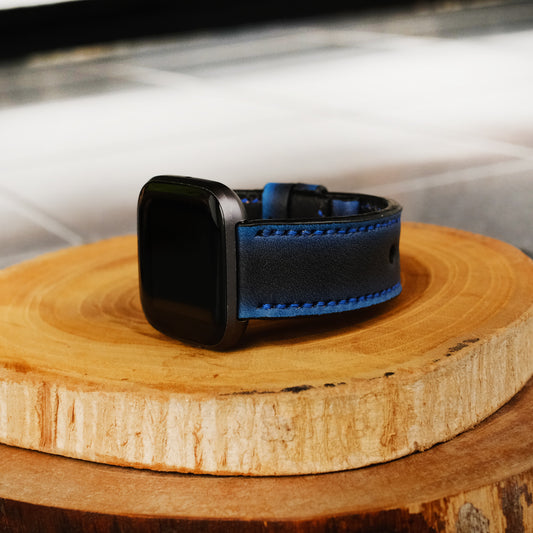 neon blue watch band on fitbit watch