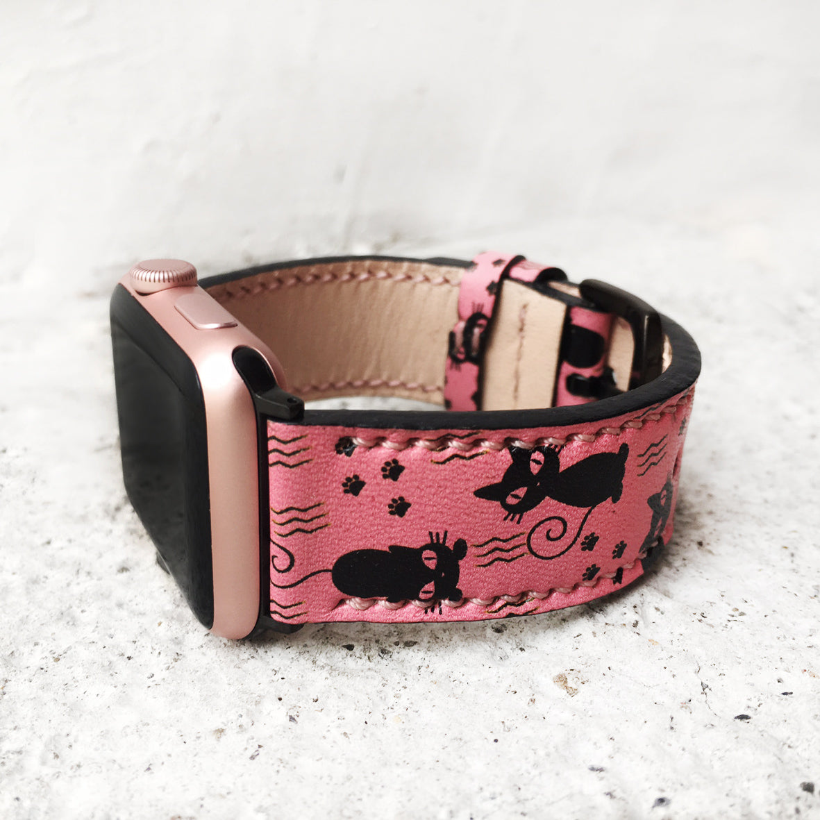 Pink Cat Apple Watch Strap Very Cute For Ladies - ruslieco