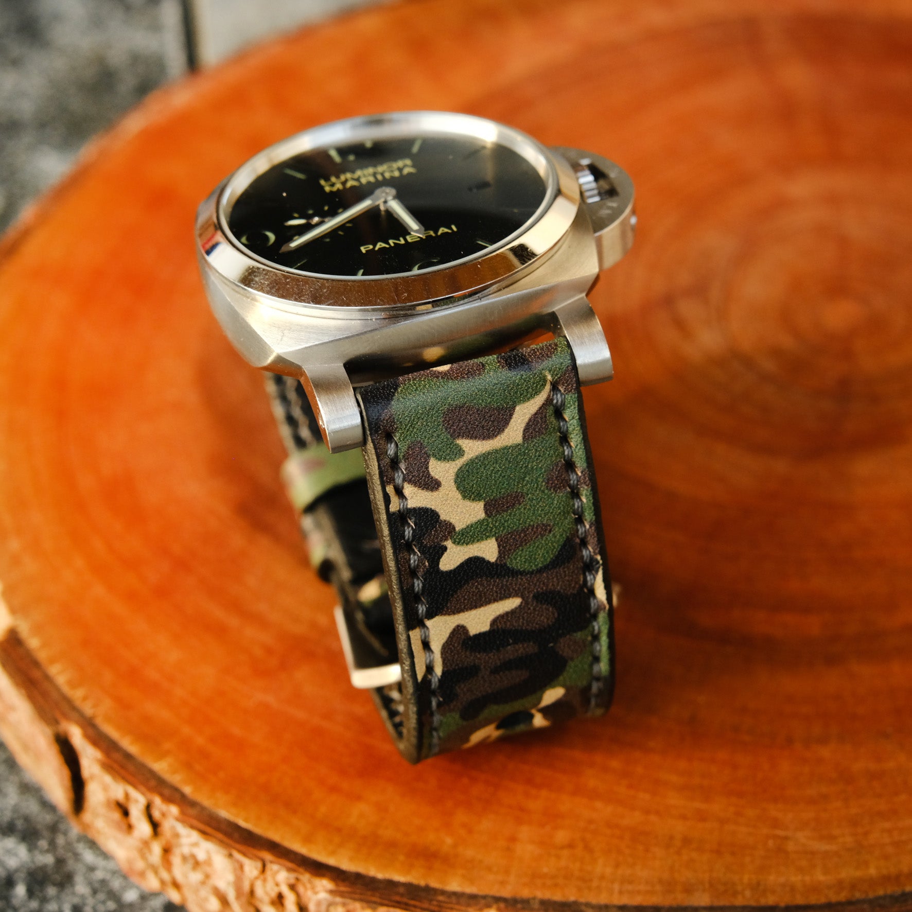 Green Camo Panerai Watch Straps