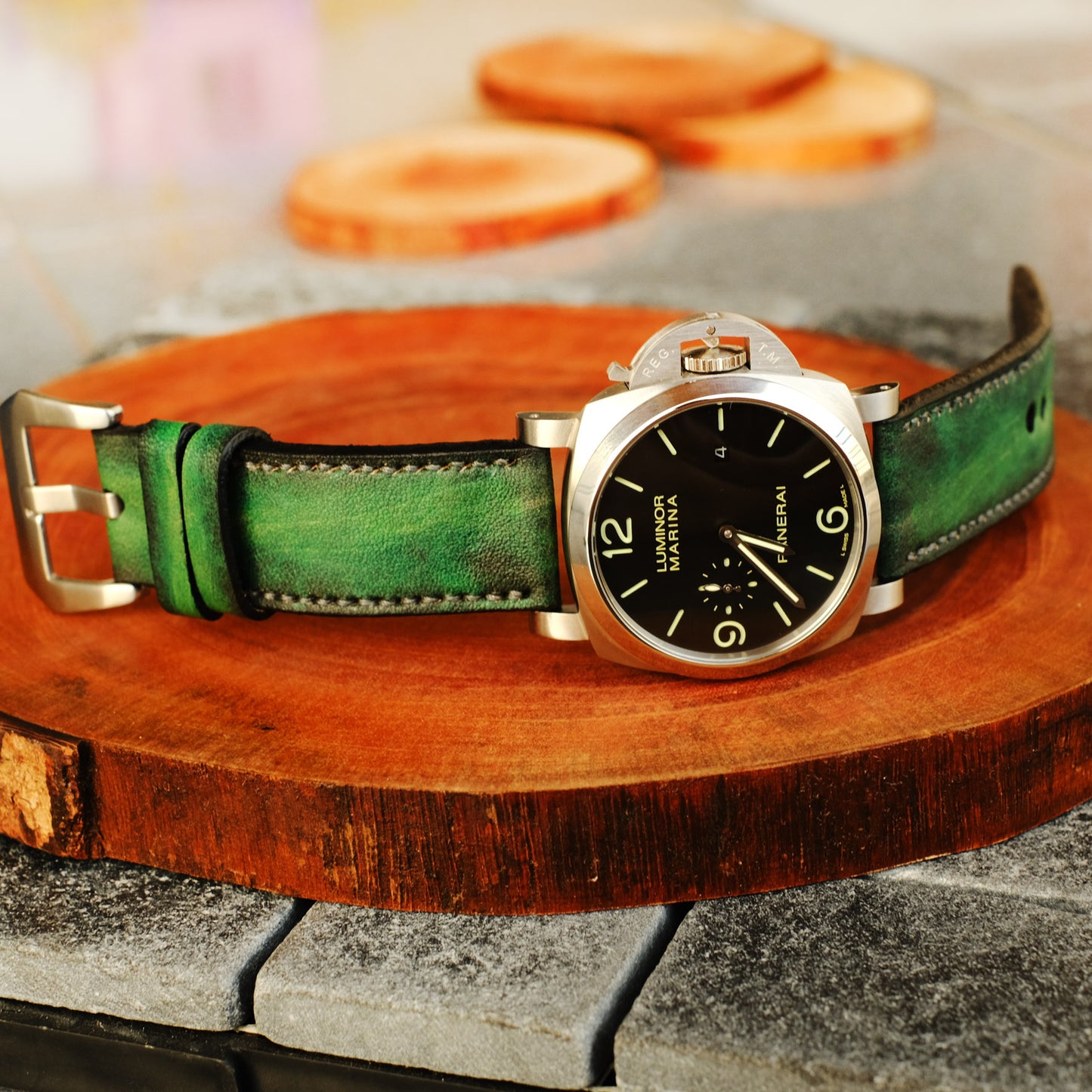 green vintage strap