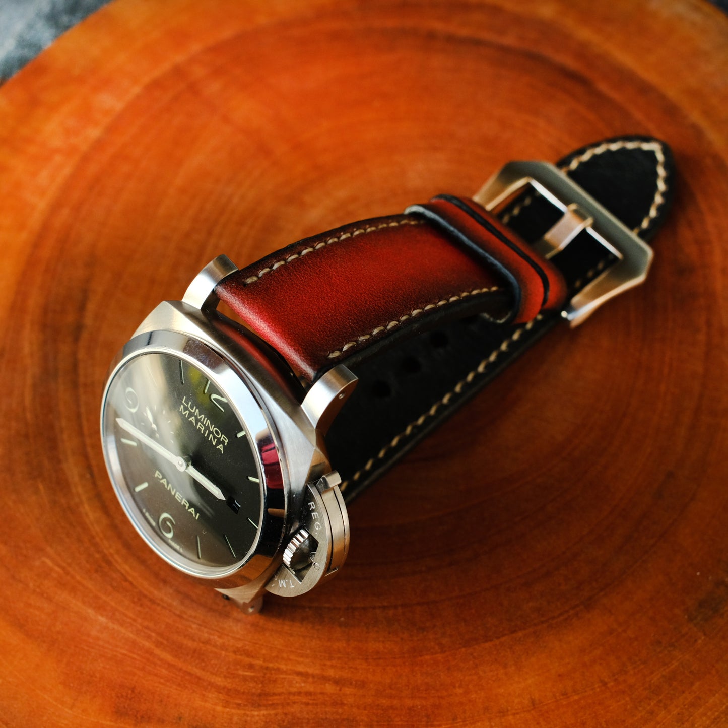 Panerai strap Panerai watch band For Officine Panerai Luminor Marina Radiomir PAM 22mm 24mm 26mm Band Handmade Leather Straps - ruslieco