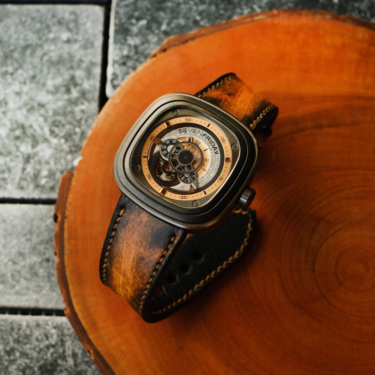 Brown Vintage Watch Band For SevenFriday - ruslieco