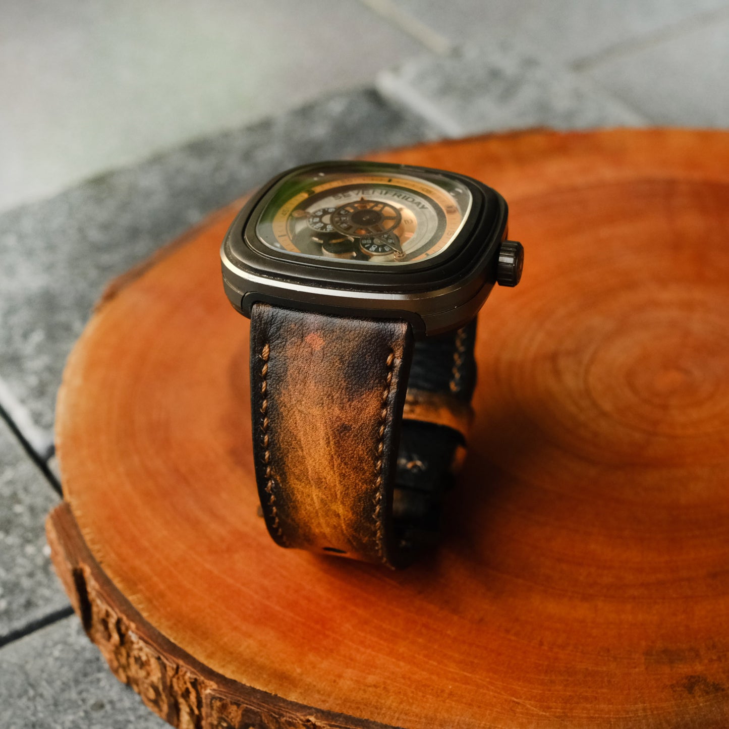 vintage brown watch strap