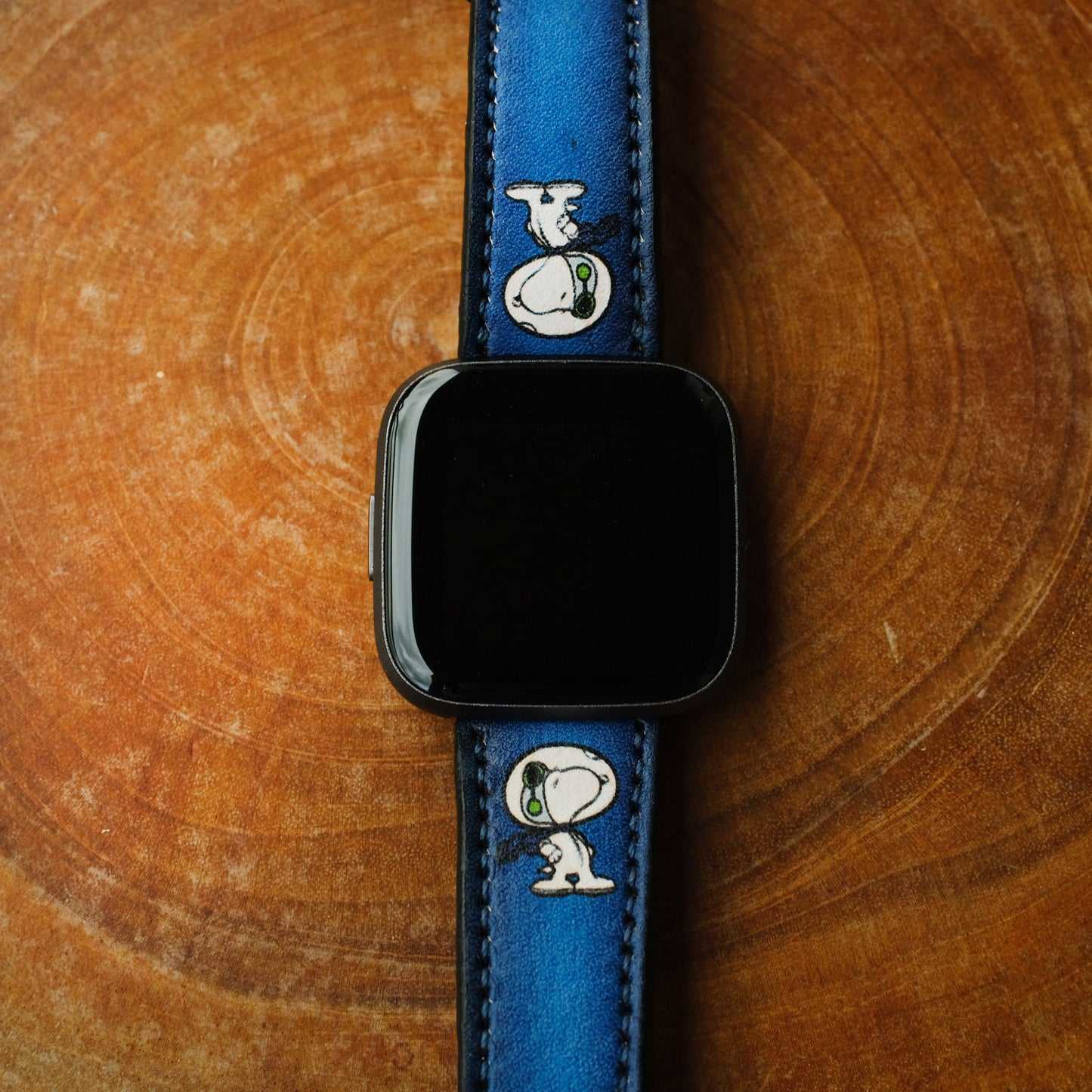 snoopy watch band on fitbit watch