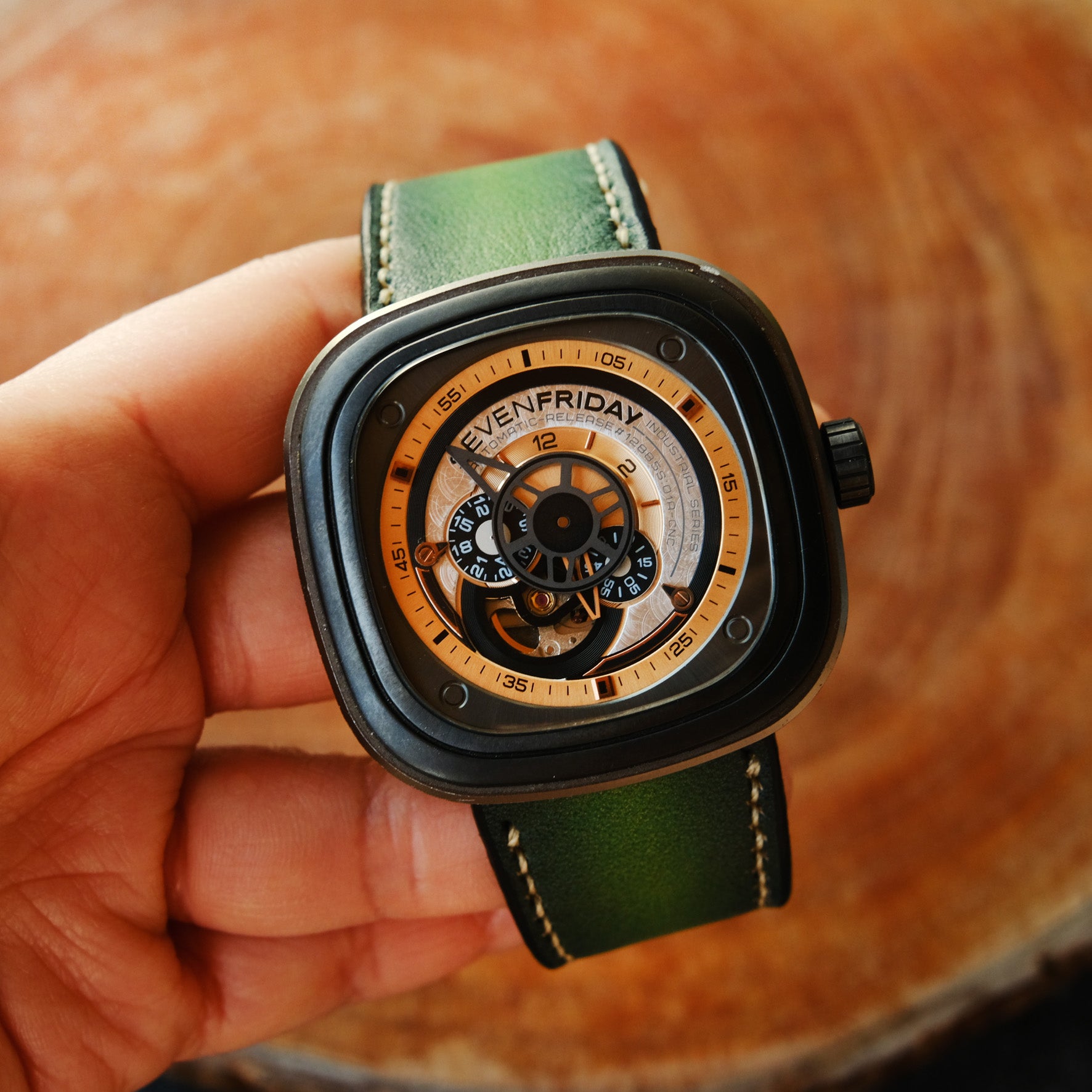 Green Straps Watch Band For SevenFriday ruslieco
