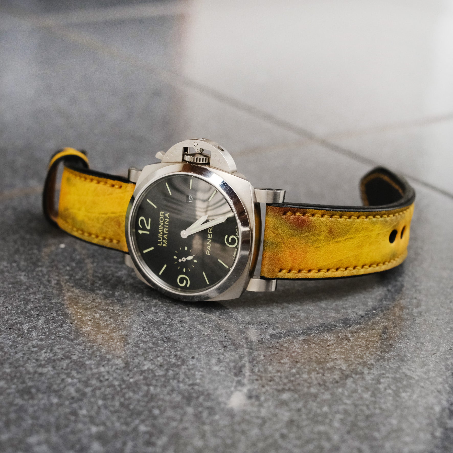 Panerai Yellow Leather Strap Panerai Yellow Strap – Ruslieco
