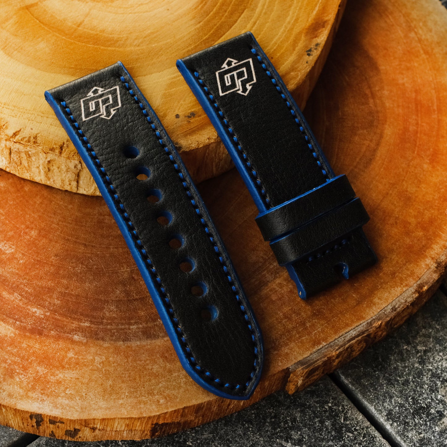 Panerai Straps With PAM Logo Panerai WatchBand For Officine Panerai Luminor Marina Radiomir PAM 22mm 24mm 26mm Band Handmade Leather Straps - ruslieco